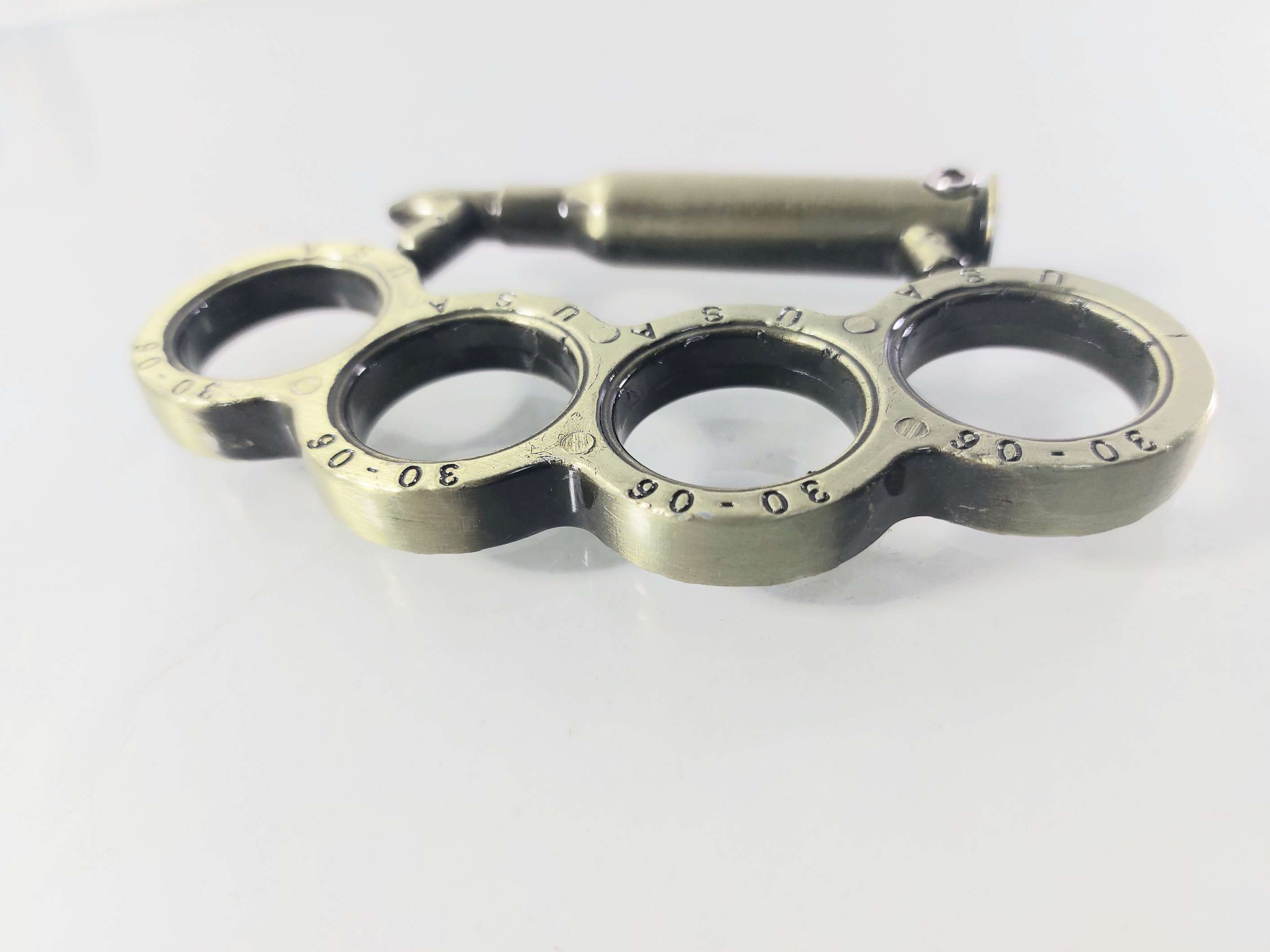 Масивен голям метален бокс за колекция златист цвят с патрон за дръжка