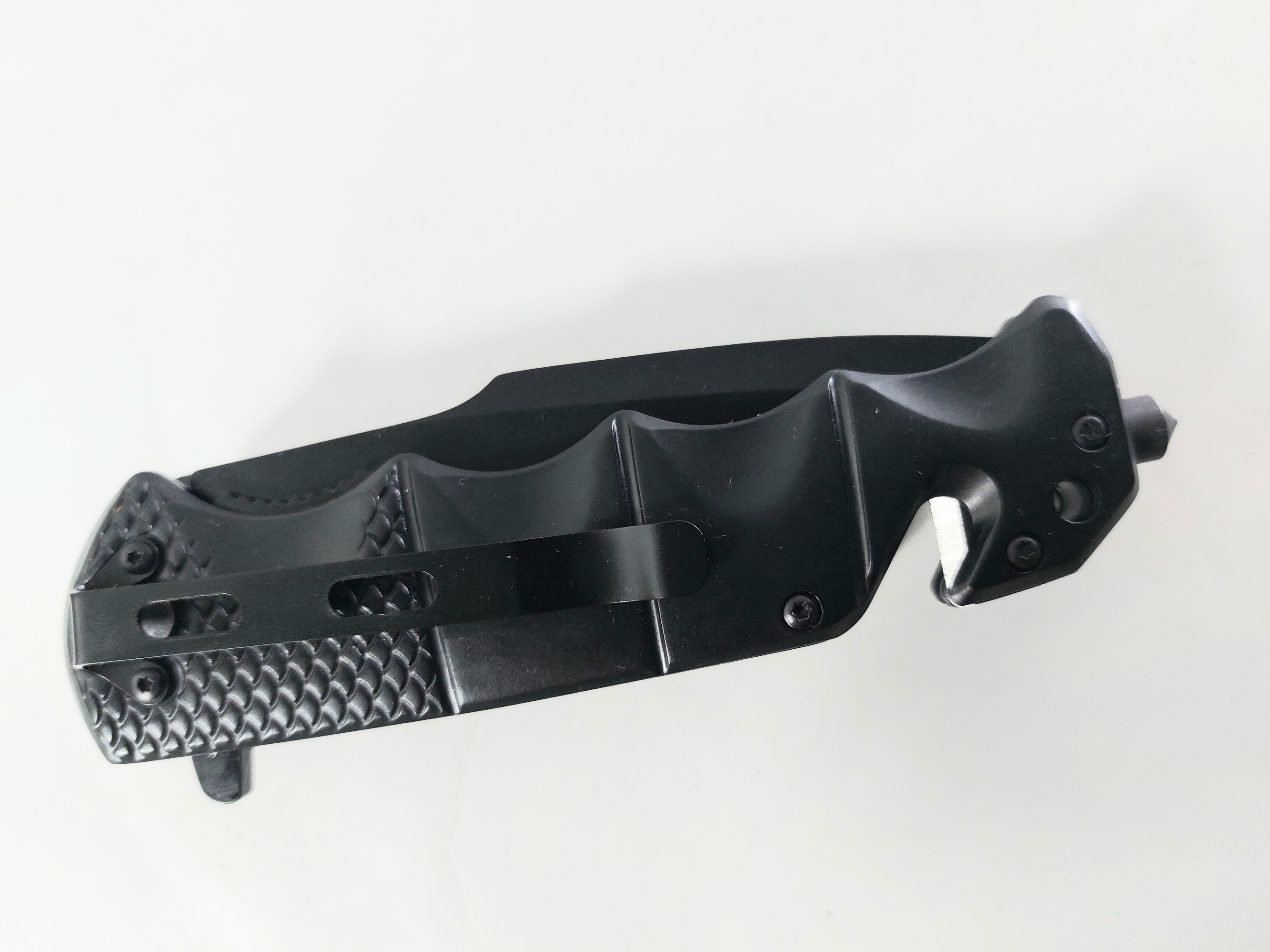 Сгъваем автоматичен нож с черно антирефлекторно покритие Browning DA321 с резец и шип