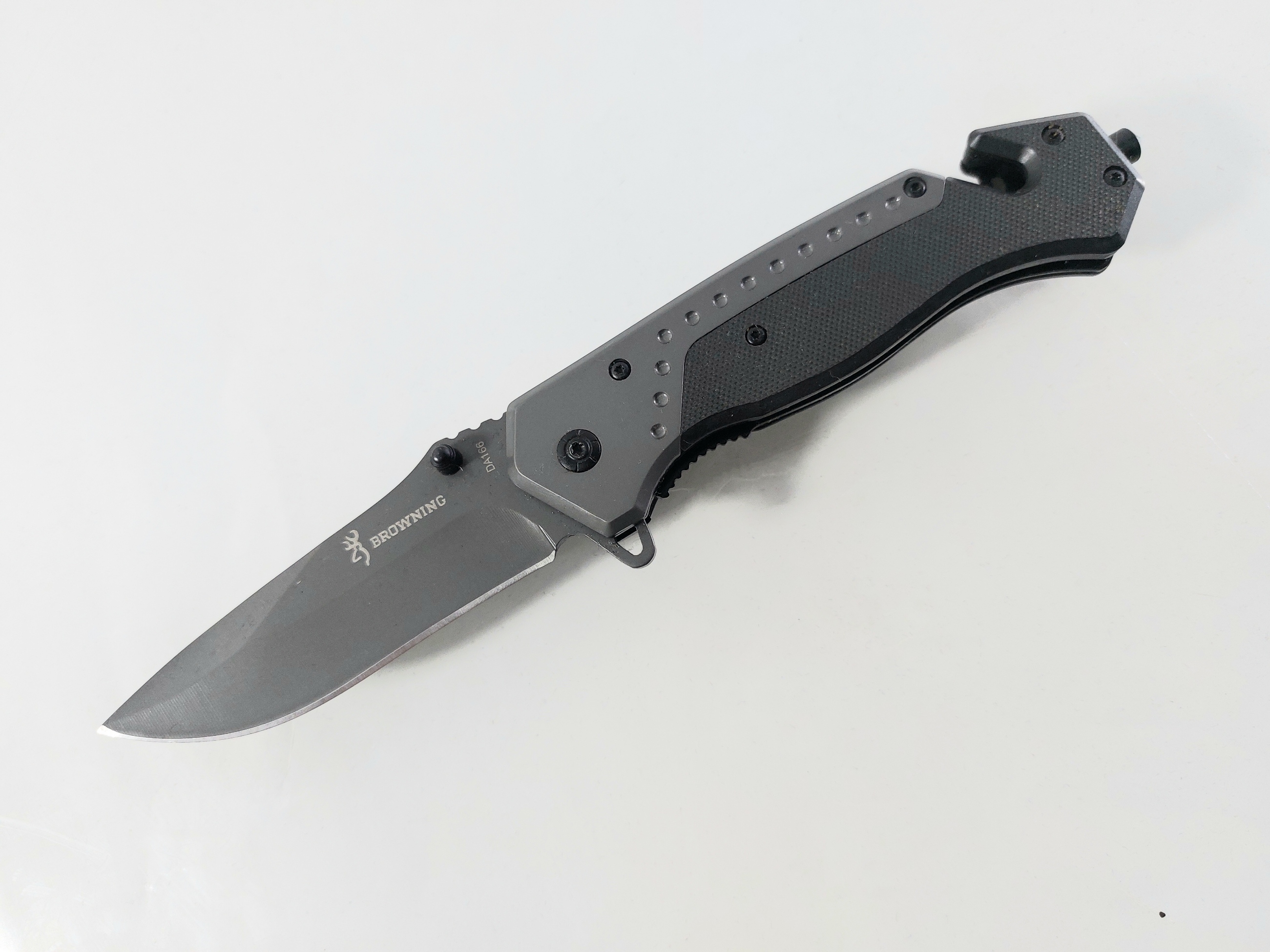 Browning DA166 - Сгъваем автоматичен нож с иноксово покритие на острието черни дръжки G10