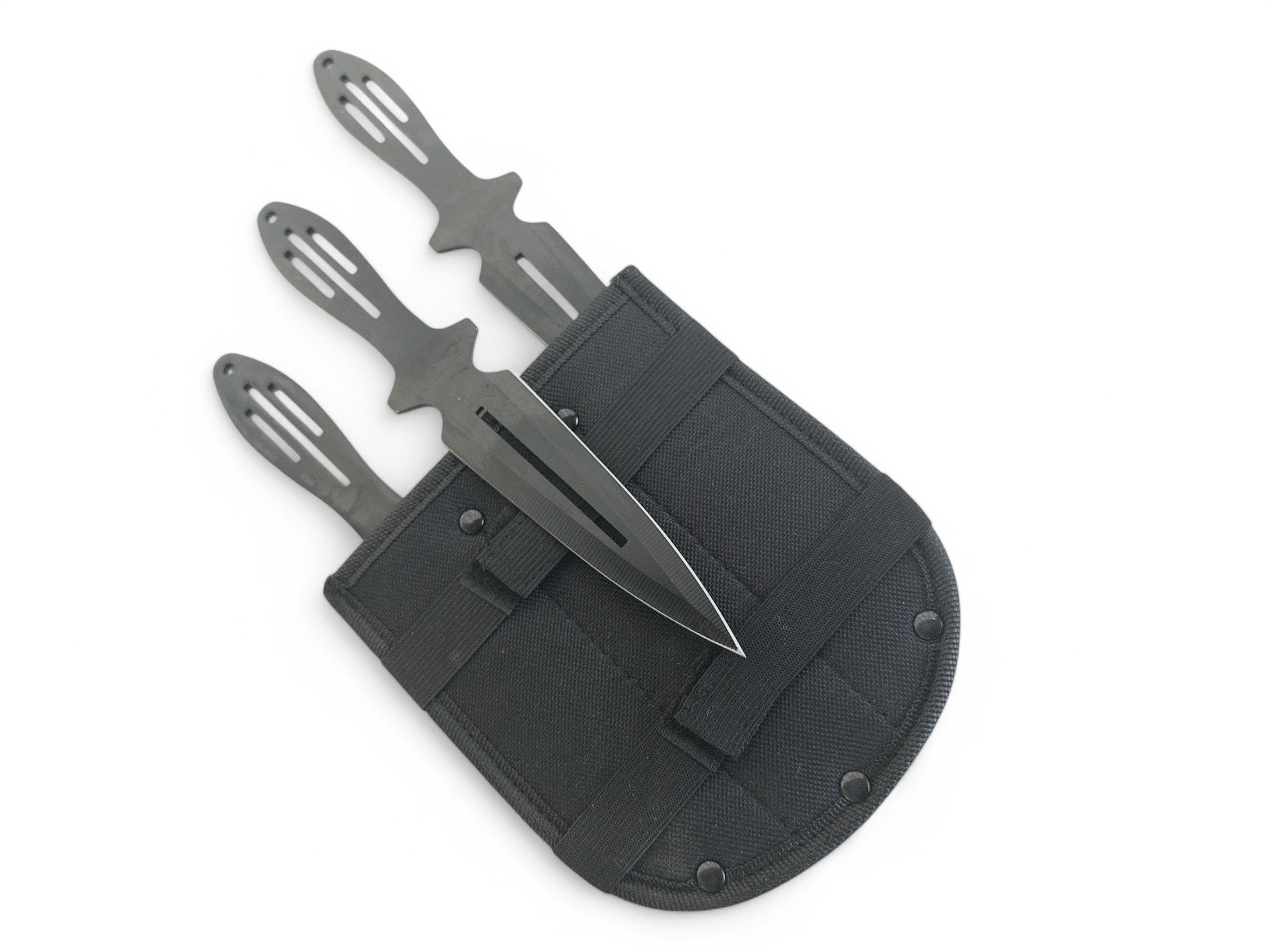 Остри и балансирани ножове за хвърляне Kunai Комплект ножове за хвърляне Kunai в текстилен калъф