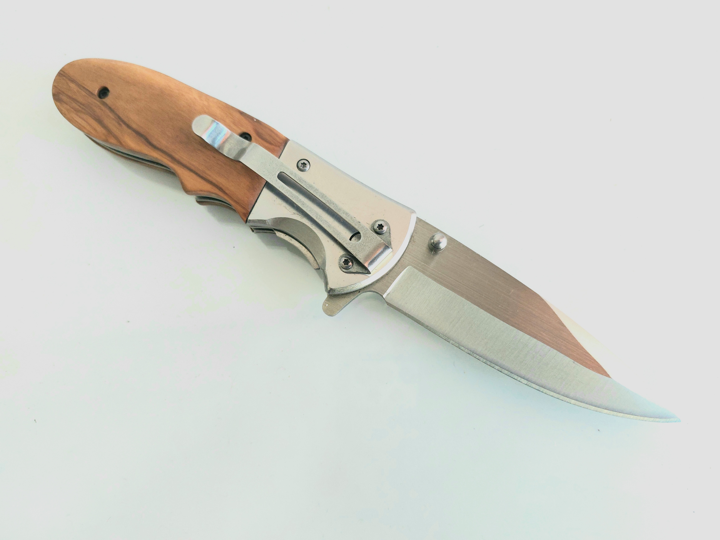 Сгъваем автоматичен джобен нож с дървени чирени - Boker DA72 Сгъваем автоматичен джобен нож с дървени чирени - Boker DA72