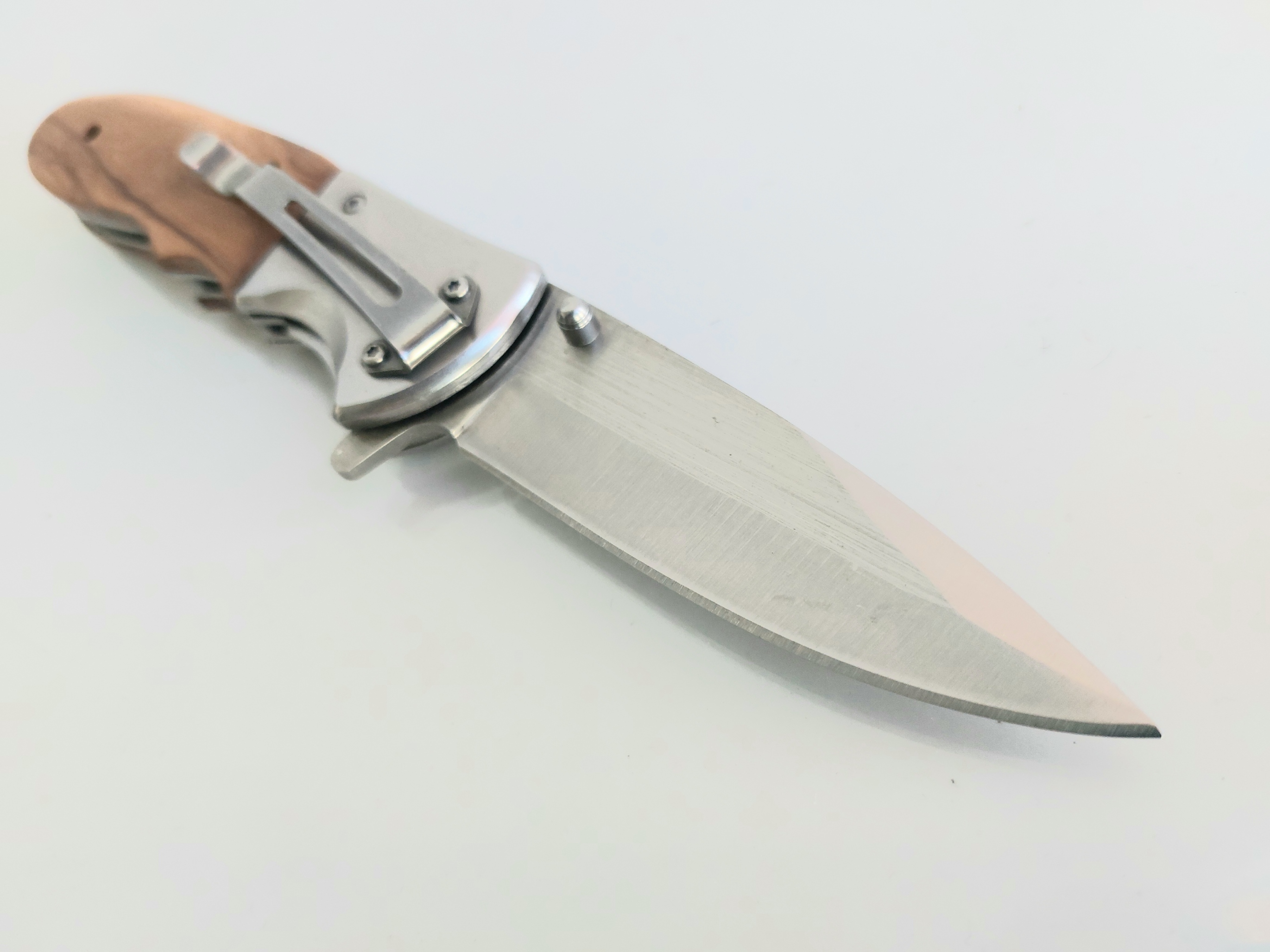 Сгъваем автоматичен джобен нож с дървени чирени - Boker DA72 Сгъваем автоматичен джобен нож с дървени чирени - Boker DA72