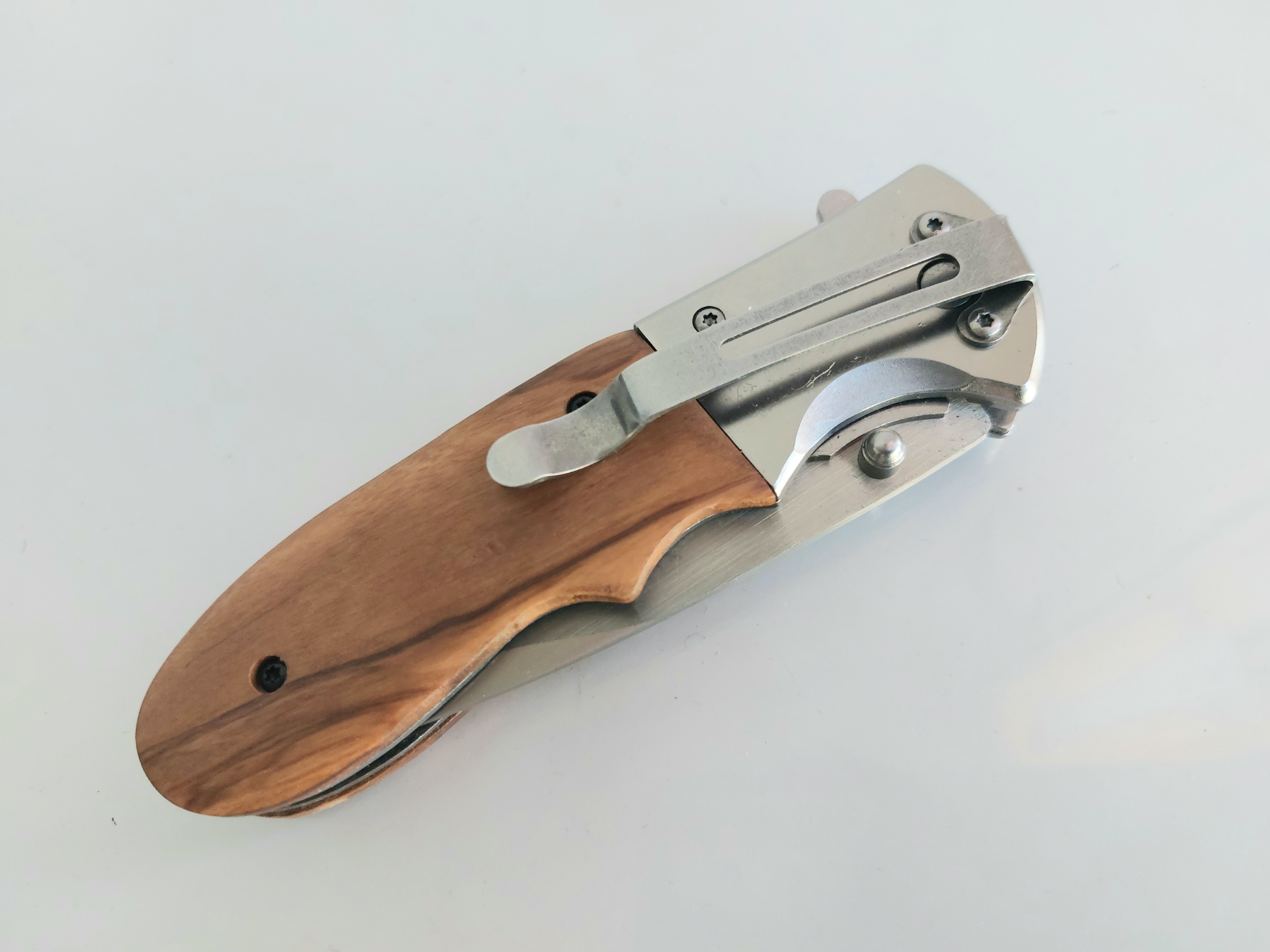Сгъваем автоматичен джобен нож с дървени чирени - Boker DA72 Сгъваем автоматичен джобен нож с дървени чирени - Boker DA72
