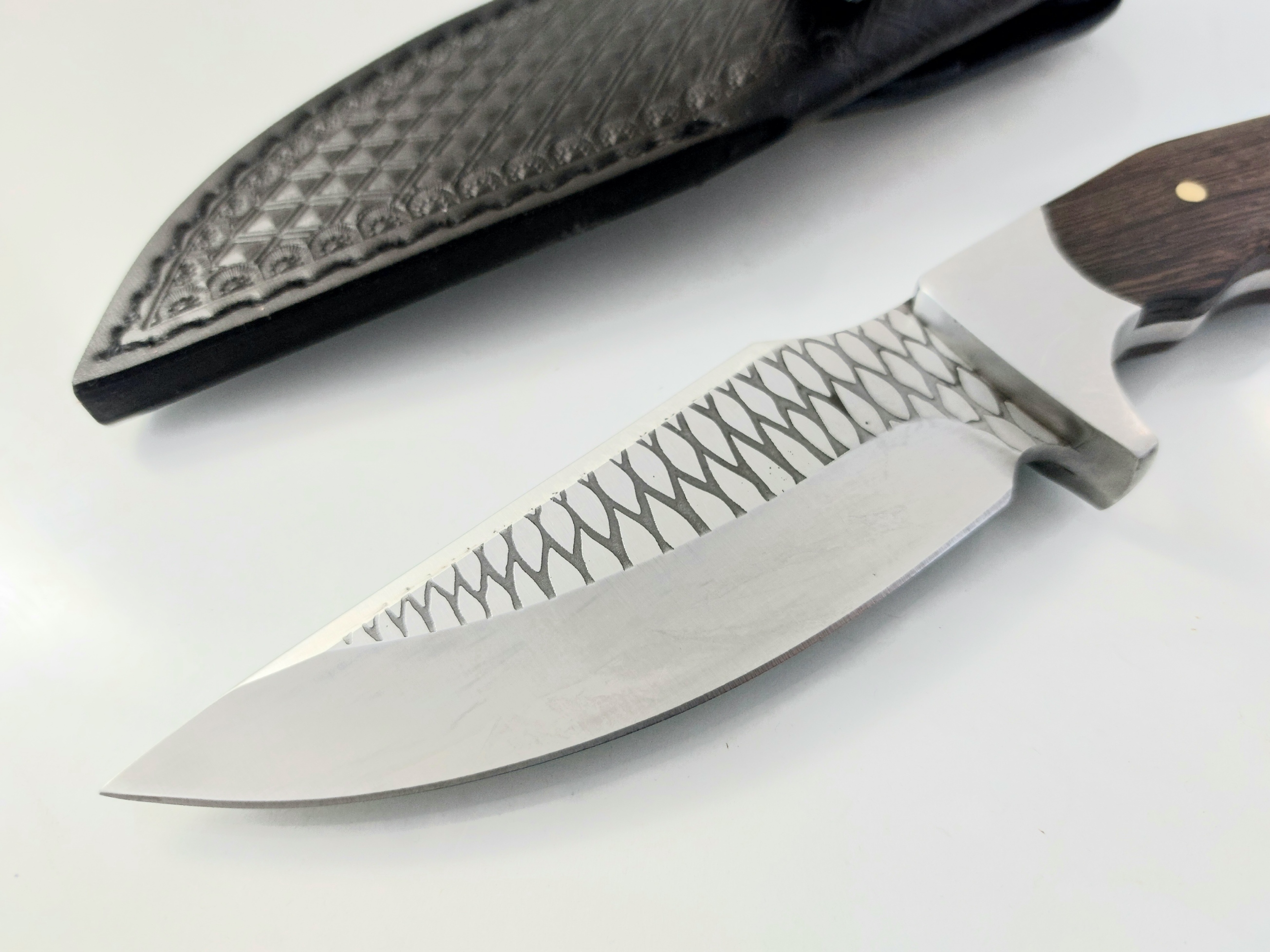 Ръчно направен ловен нож фултанг D2 steel