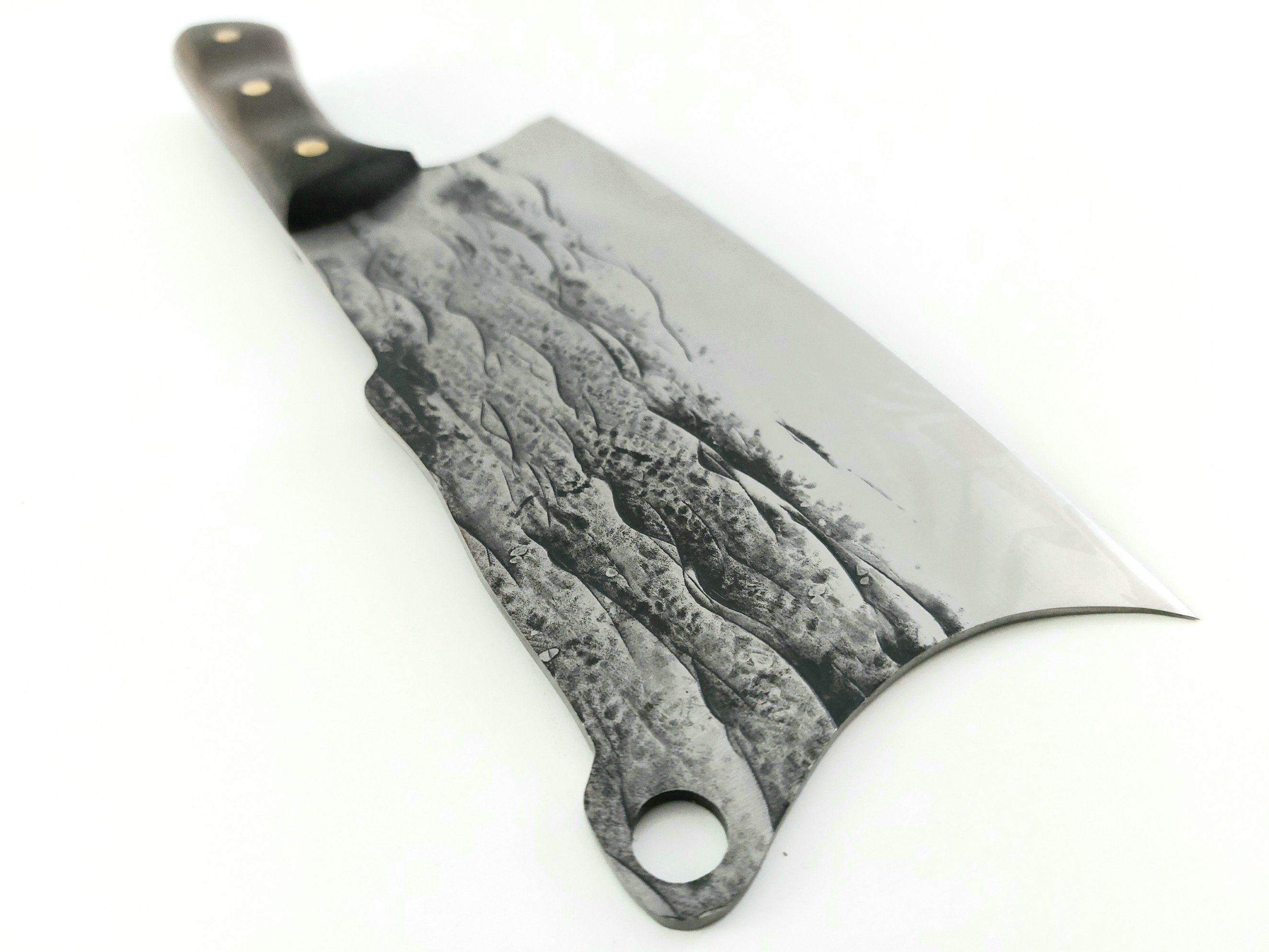 Grandsharp Full Tang Carbon Steel Handmade Chef Knife High Quality кухненски сатър футуристичен дизайн