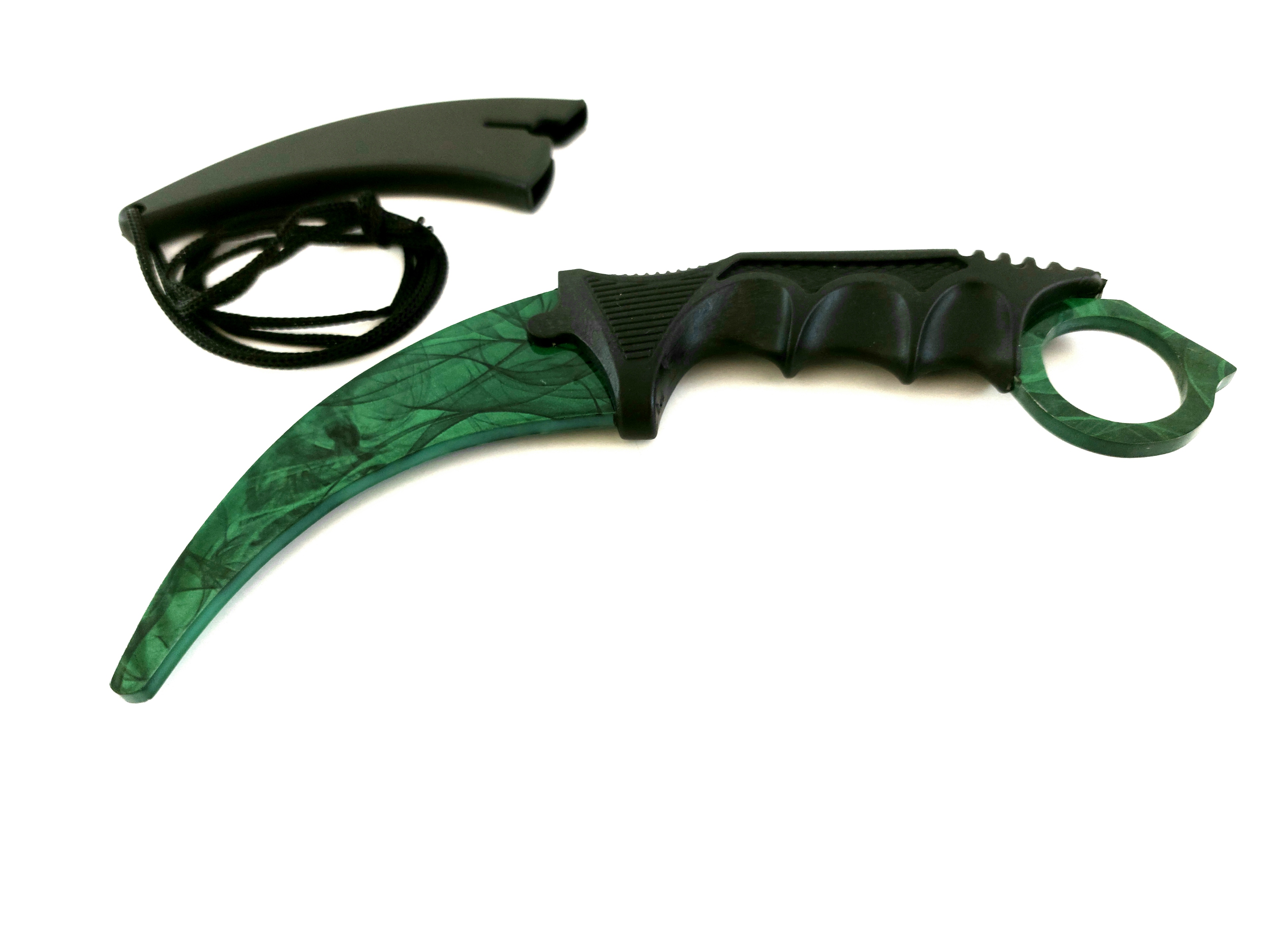 Green SKIN - Кarambit - карамбит - нож за тренировка - начинаещи - незаточен
