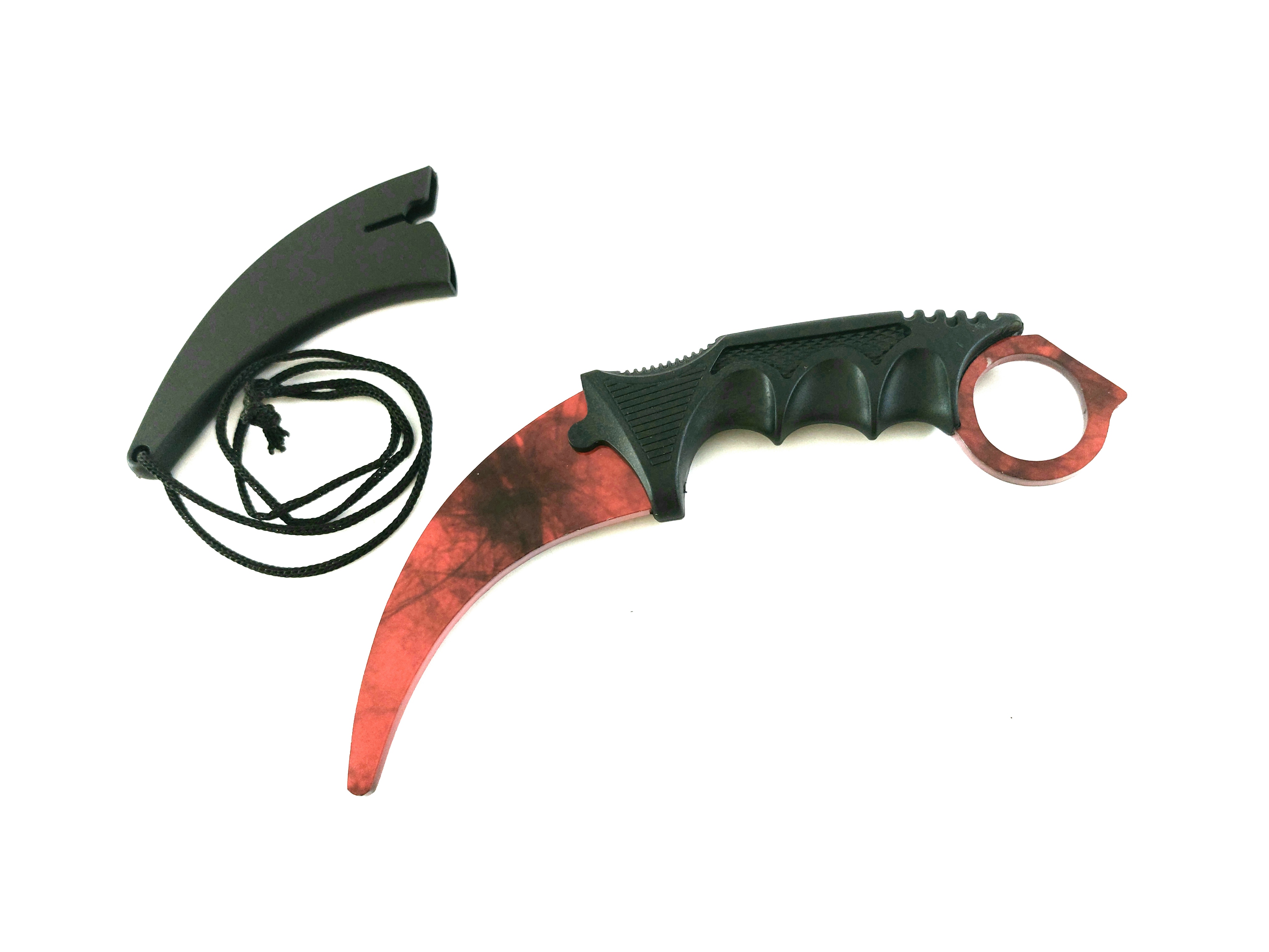 Galaxy Red Color- Кarambit - карамбит - нож за тренировка - начинаещи - незаточен