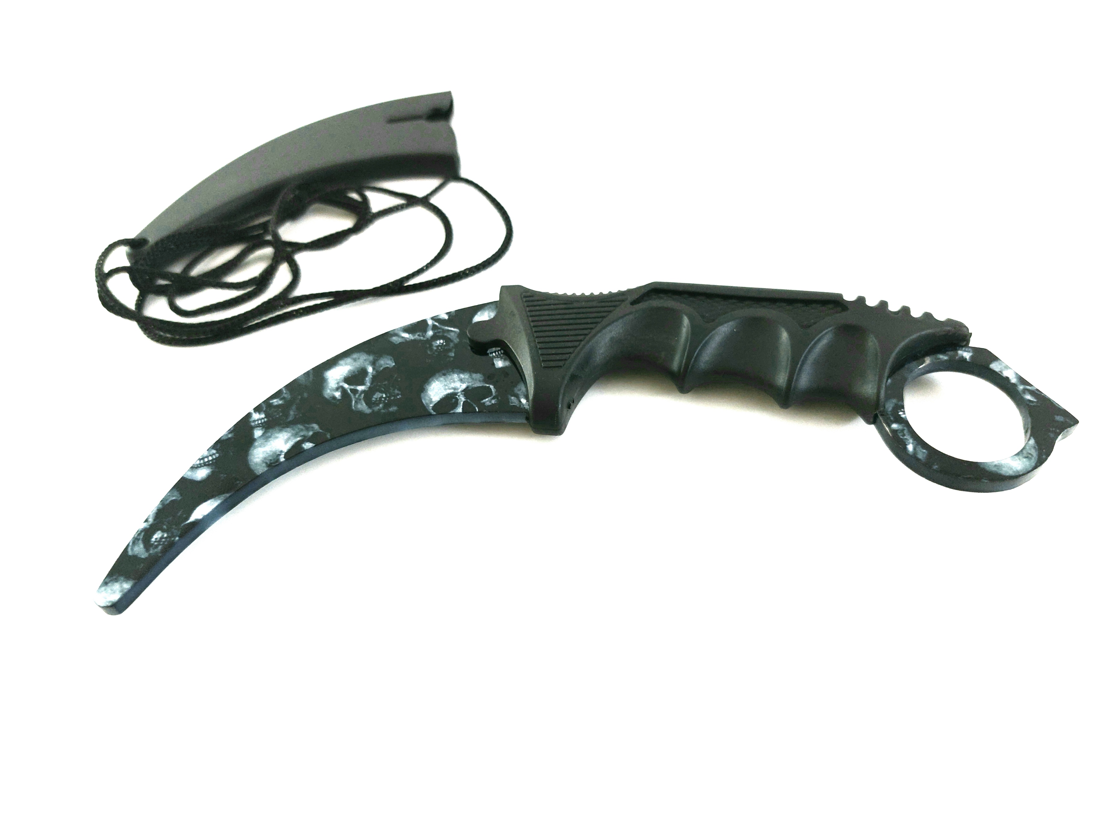 Skull Zombie SKIN - Кarambit - карамбит - нож за тренировка - начинаещи - незаточен
