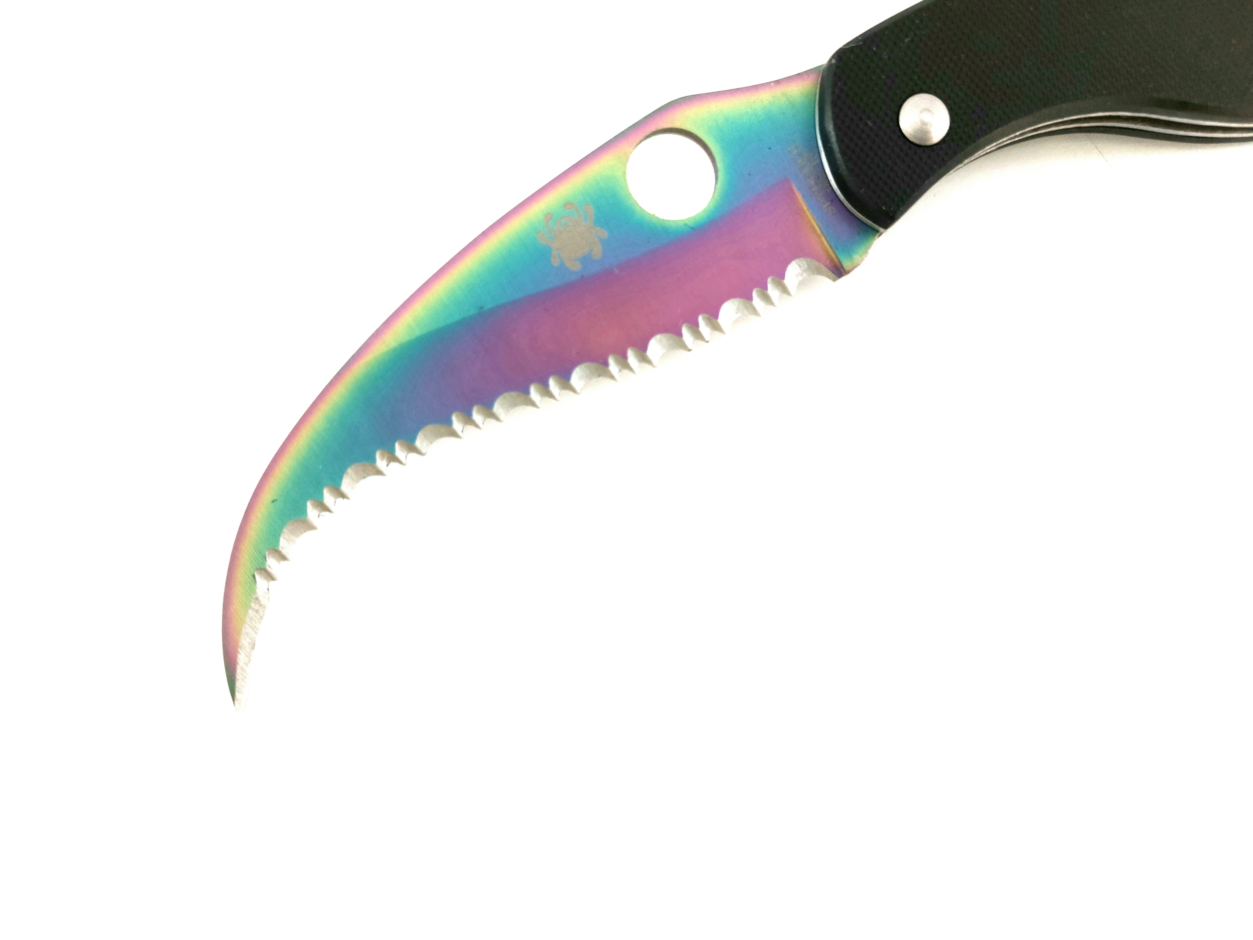 Сгъваем джобен нож с назъбено острие - Rainbow
