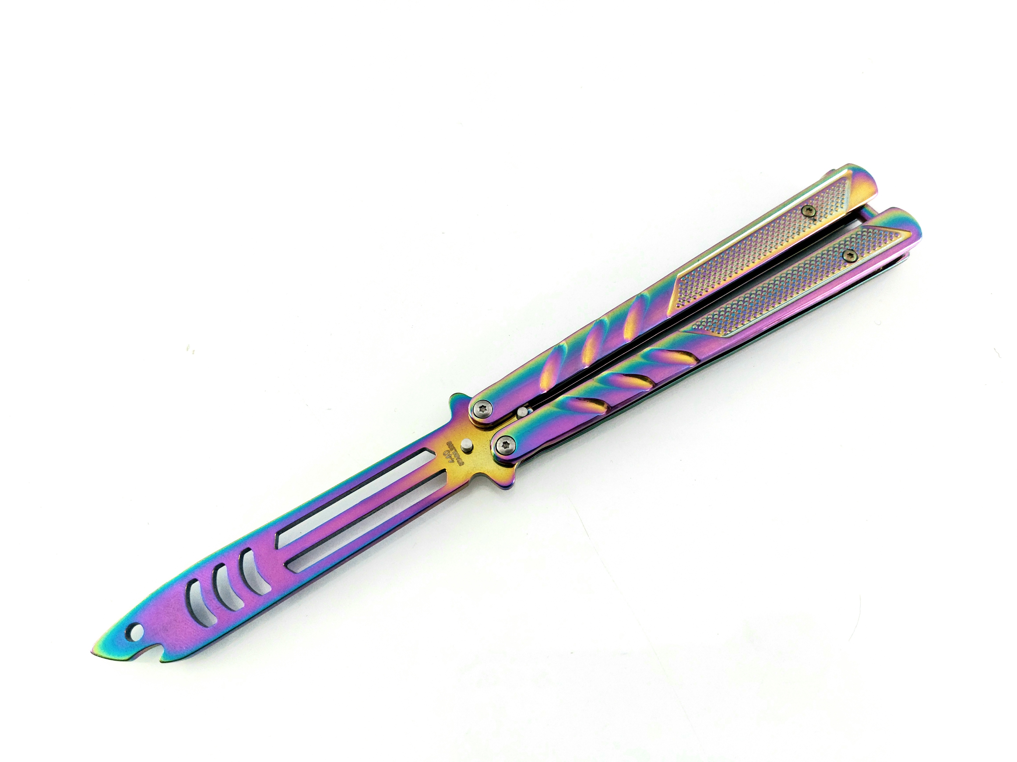 Rainow butterfly knife акула Shark нож пеперуда незаточен тренировъчен футуристичен дизайн Rainow butterfly knife акула Shark нож пеперуда незаточен тренировъчен футуристичен дизайн
