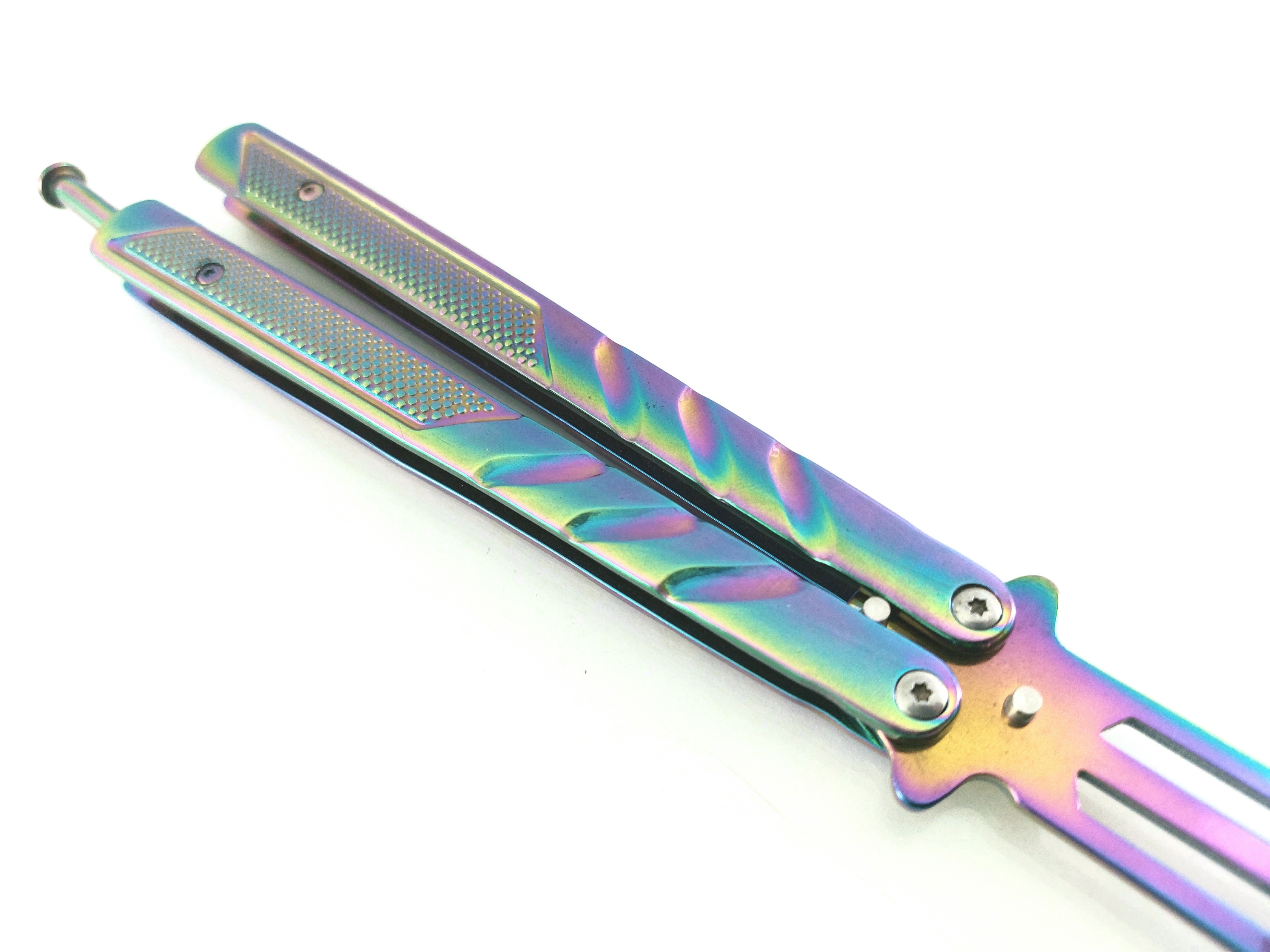 Rainow butterfly knife акула Shark нож пеперуда незаточен тренировъчен футуристичен дизайн Rainow butterfly knife акула Shark нож пеперуда незаточен тренировъчен футуристичен дизайн