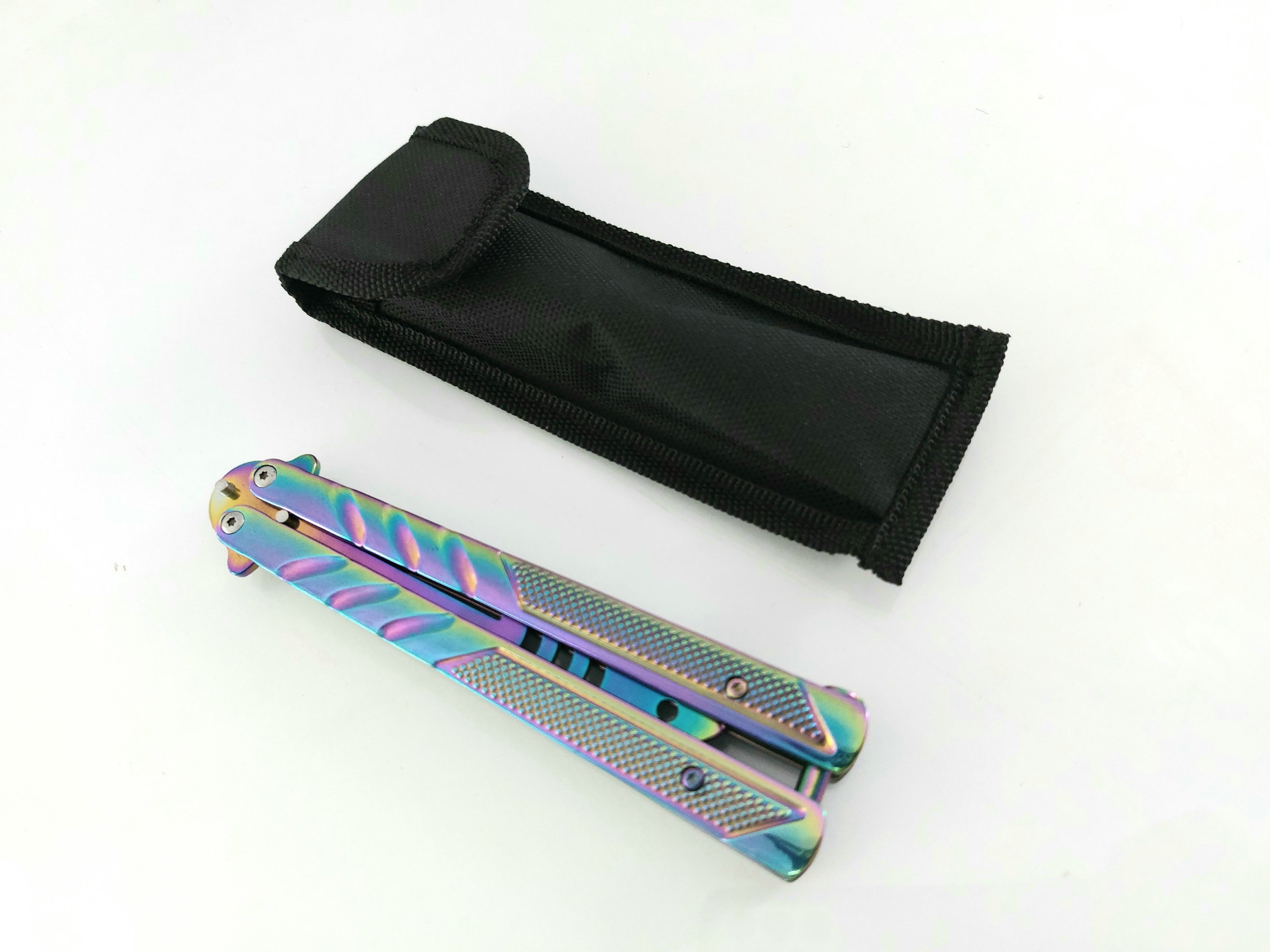 Rainow butterfly knife акула Shark нож пеперуда незаточен тренировъчен футуристичен дизайн Rainow butterfly knife акула Shark нож пеперуда незаточен тренировъчен футуристичен дизайн