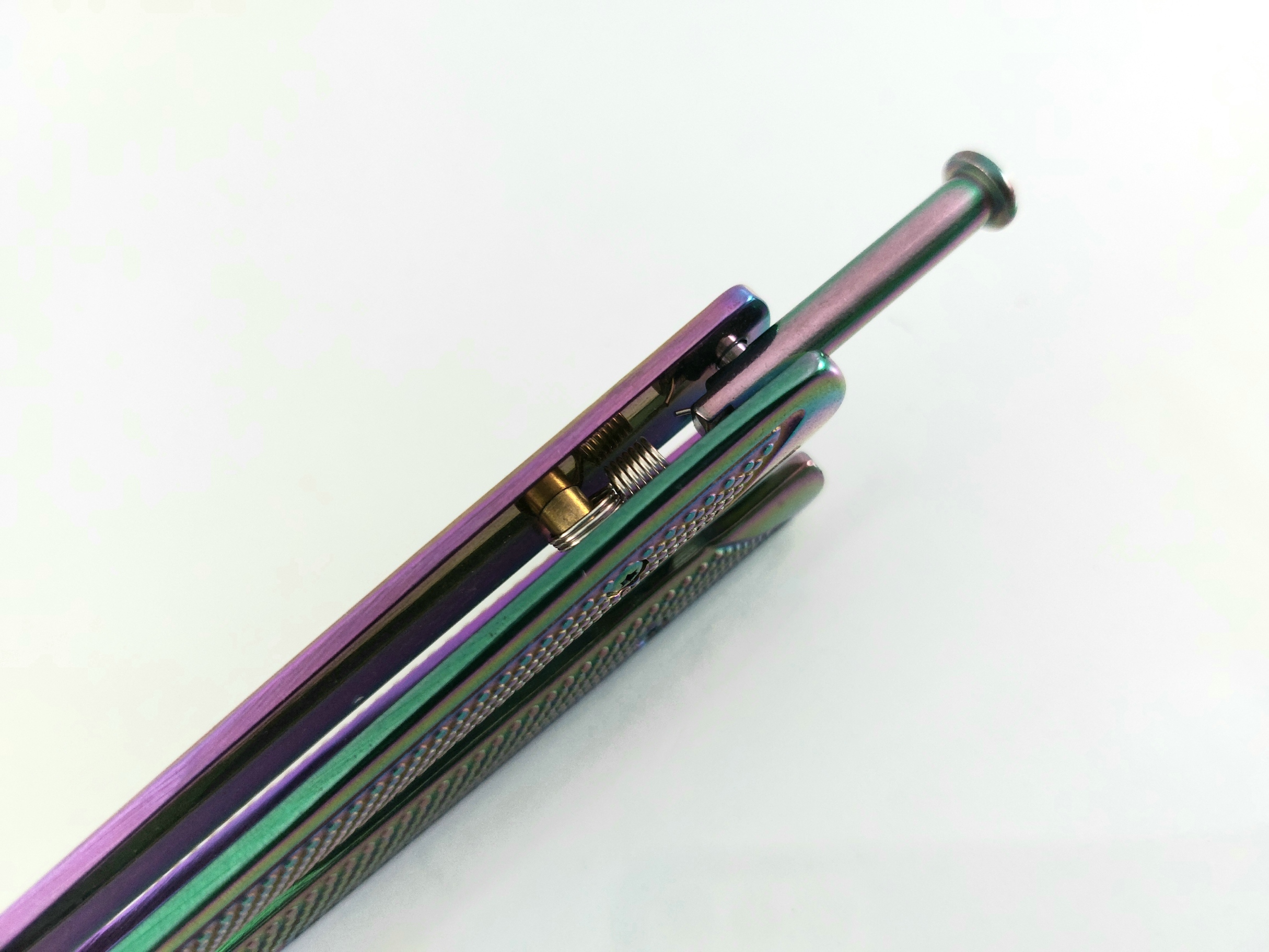 Rainow butterfly knife тип танто нож пеперуда незаточен тренировъчен футуристичен дизайн