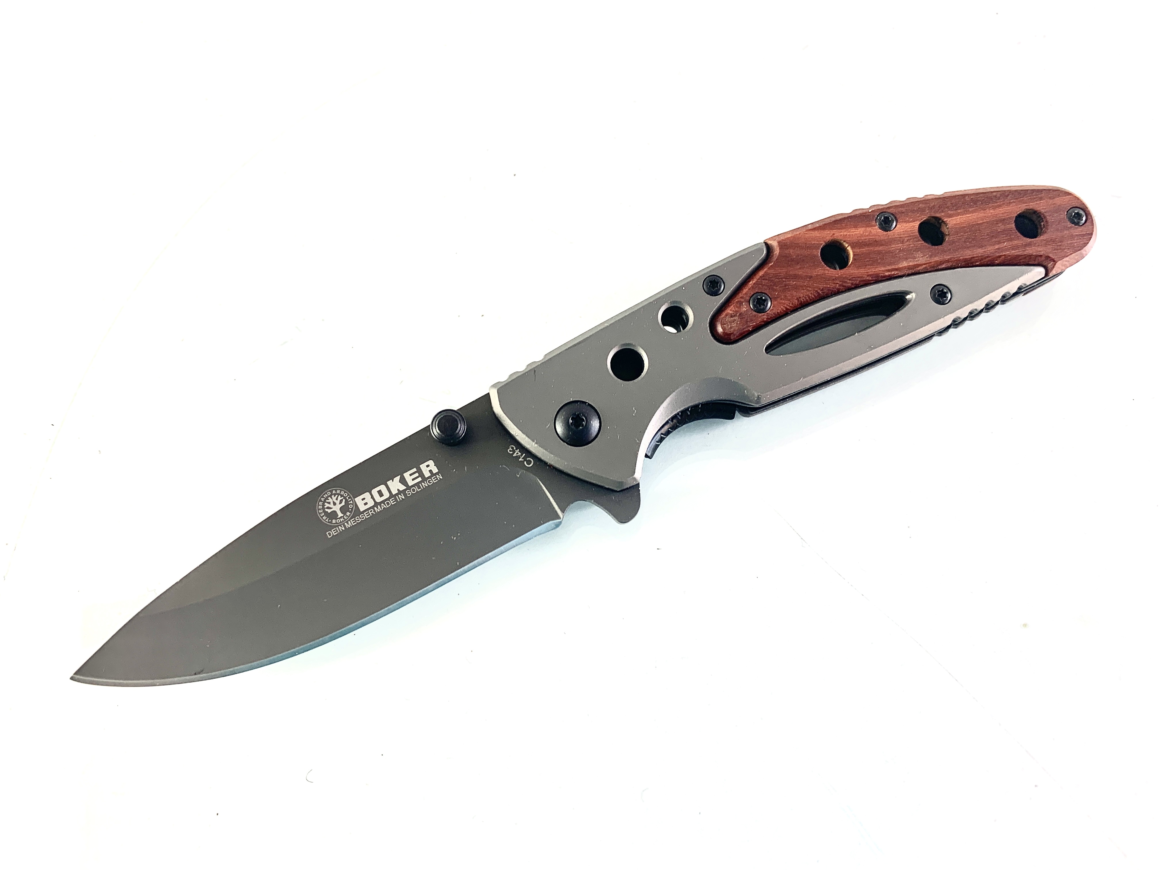 Boker solingen серия - pocket knife номер C143 - с дървени чирени