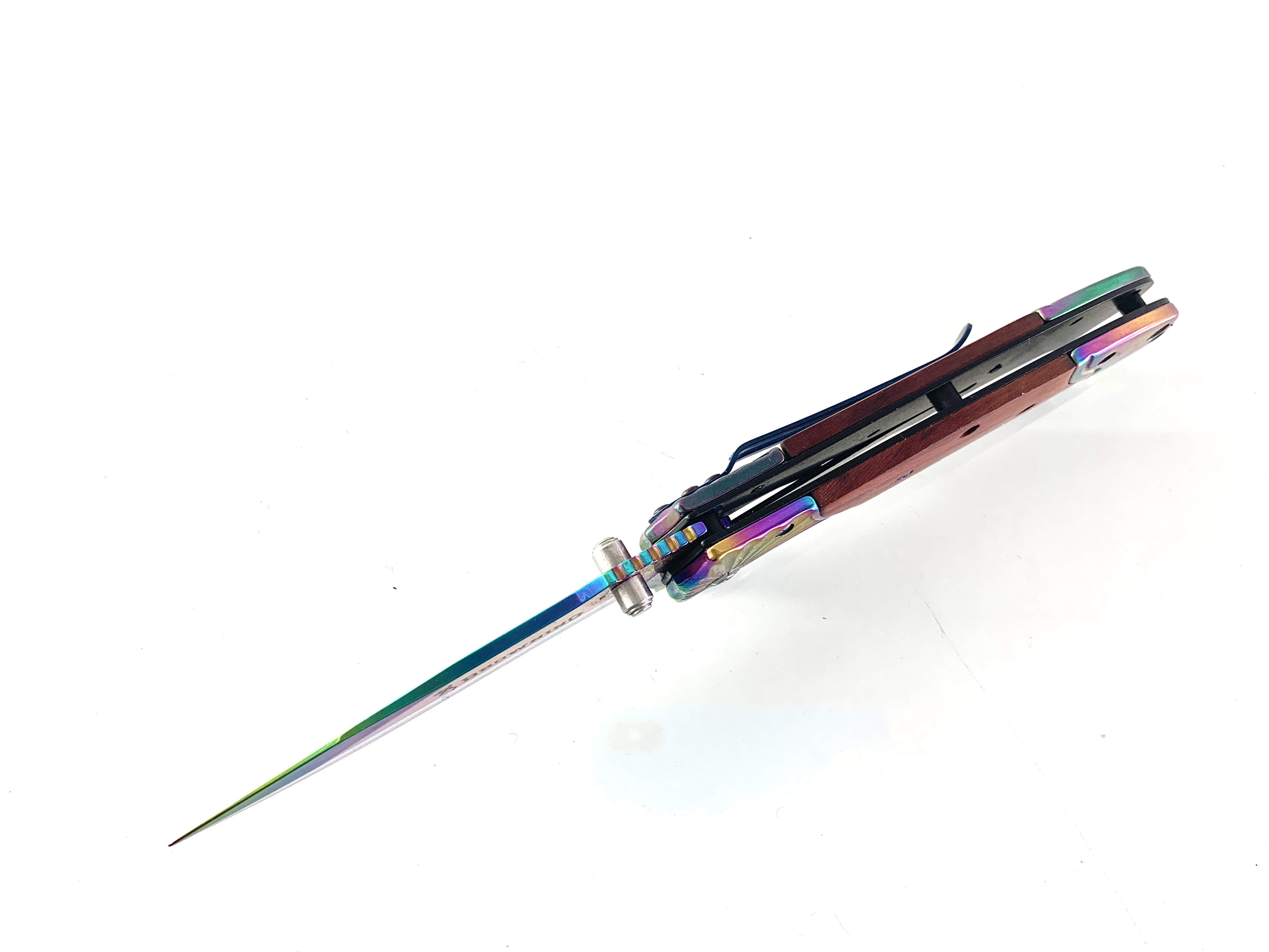 Сгъваем полуавтоматичен нож Browning FA29 - 1 Rainbow с дървени чирени