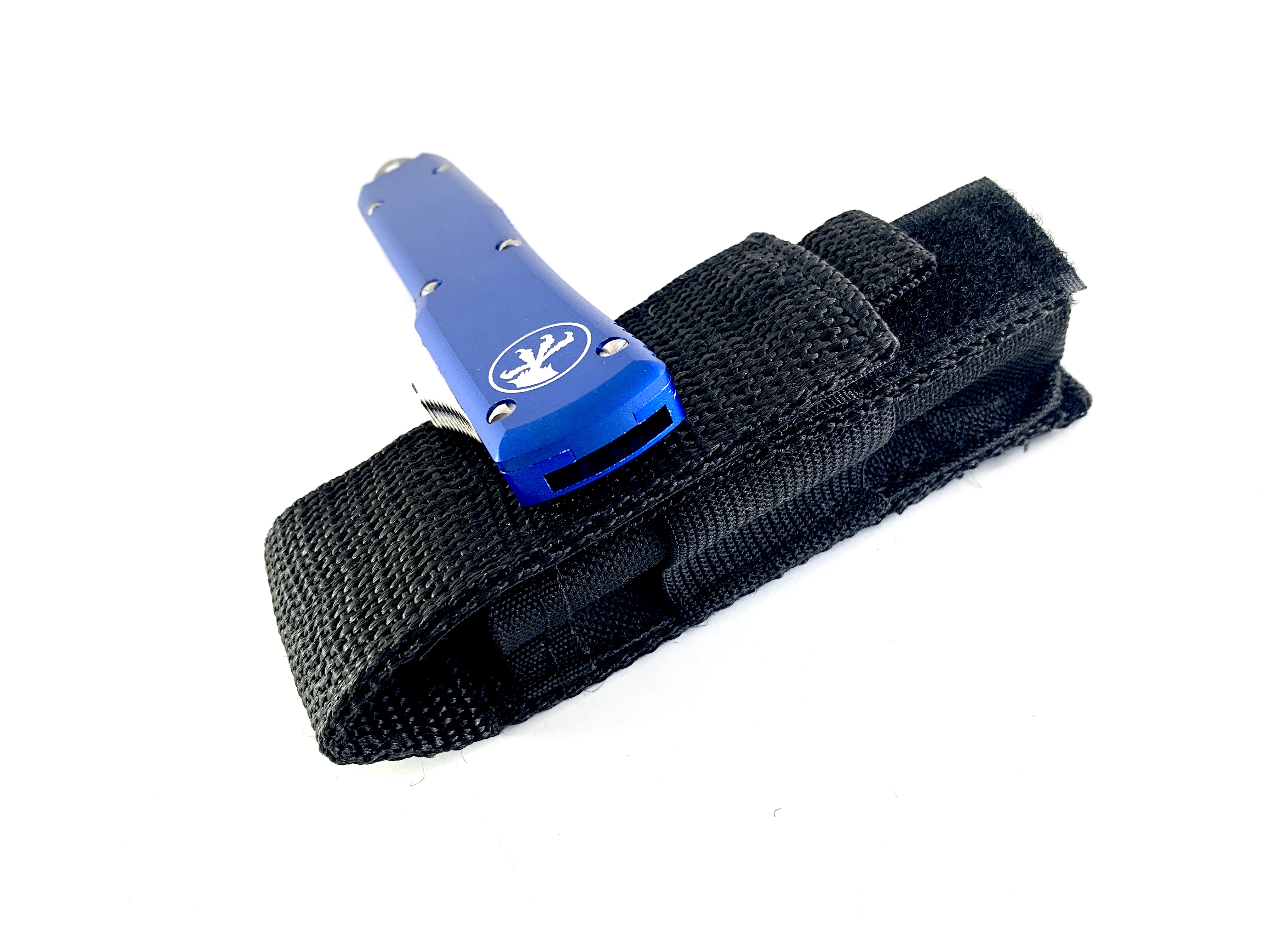 Автоматичен сгъваем нож кама двуостра с клипс Blue color OTF Reelectra