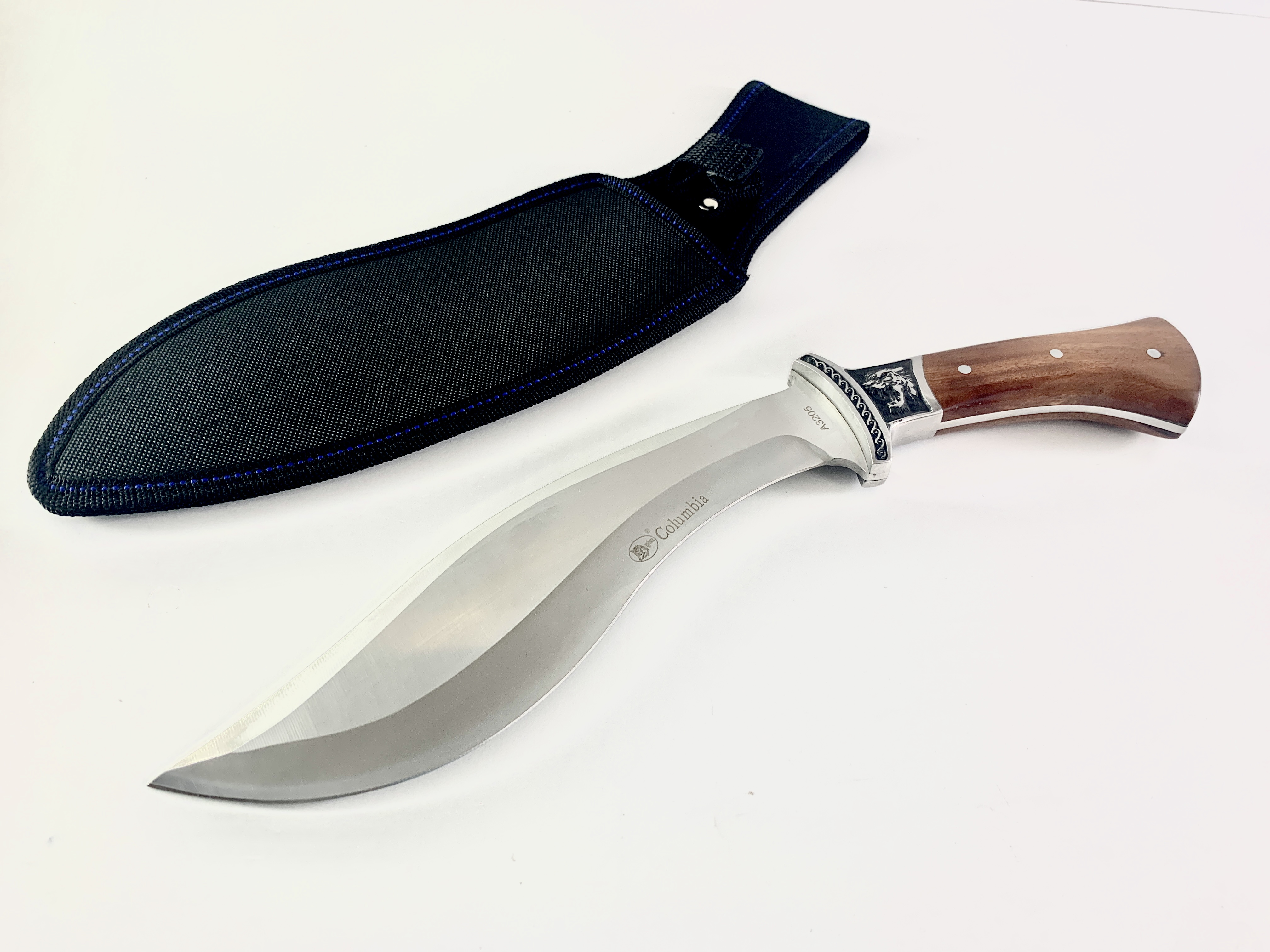Ръчно направен нож кукри с инкрустиран тигър на гарда модел А3205