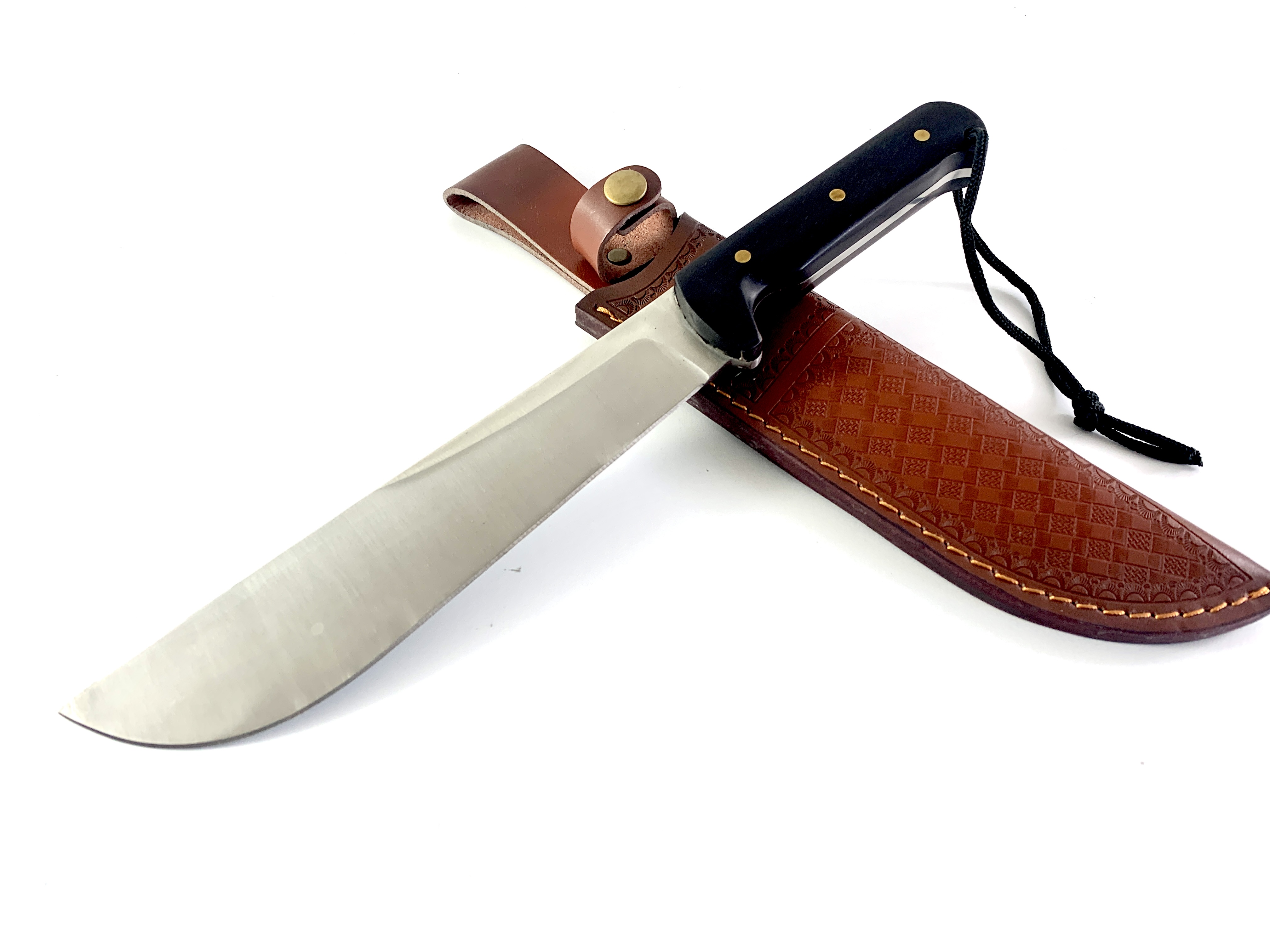 Мачете нож голям фултанг с кожена кания - Knives KSA 2020