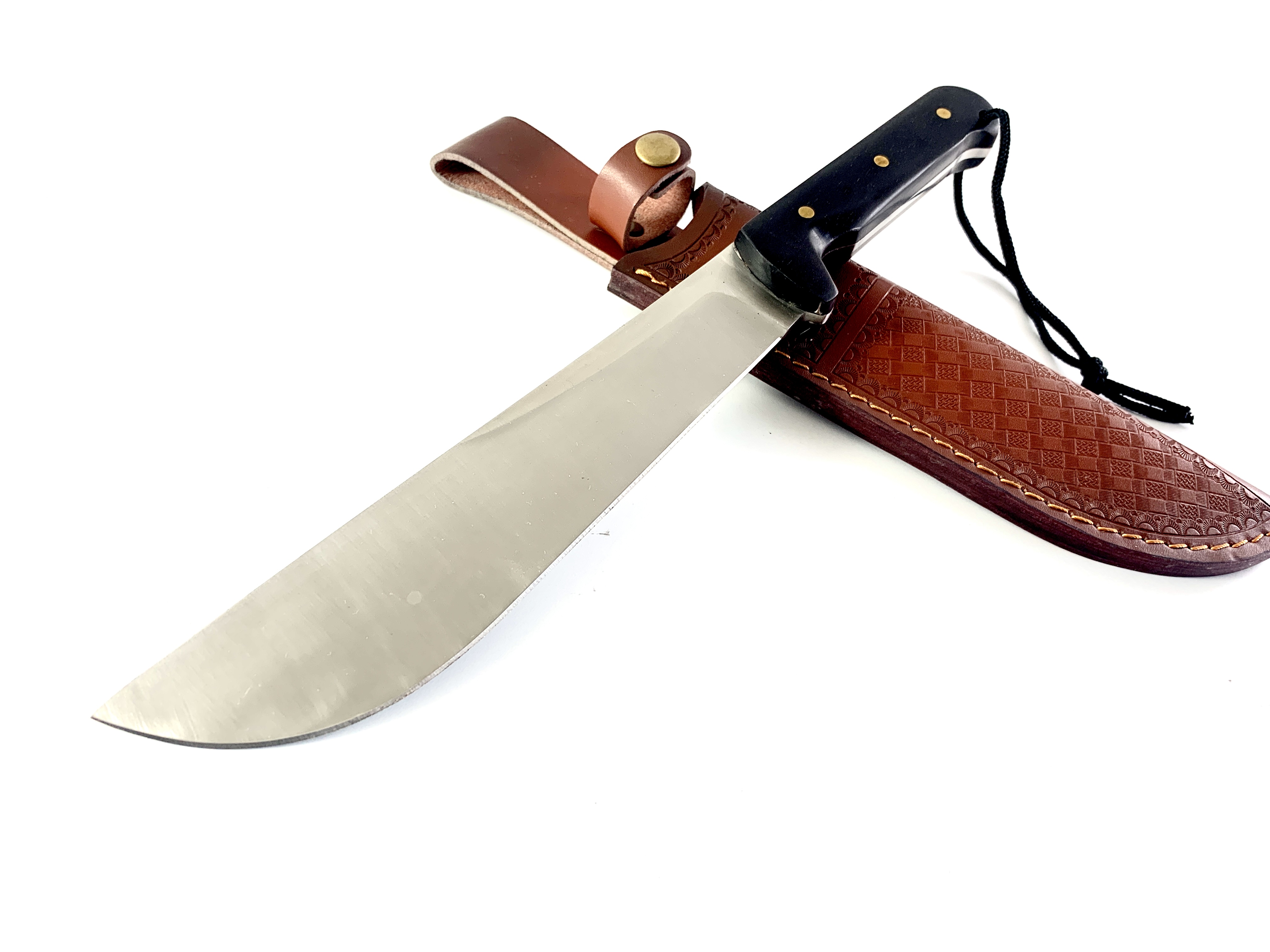 Мачете нож голям фултанг с кожена кания - Knives KSA 2020