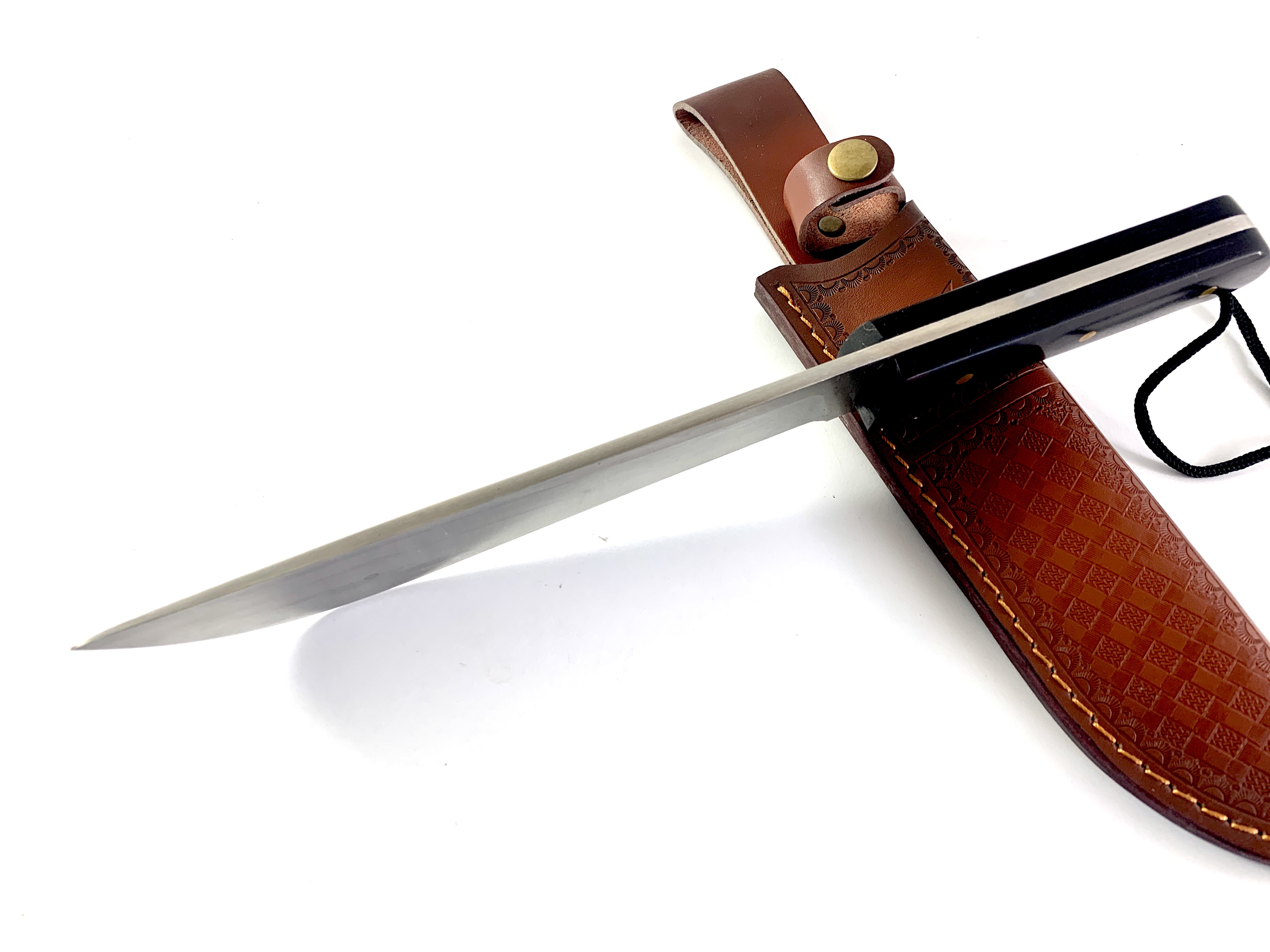 Мачете нож голям фултанг с кожена кания - Knives KSA 2020