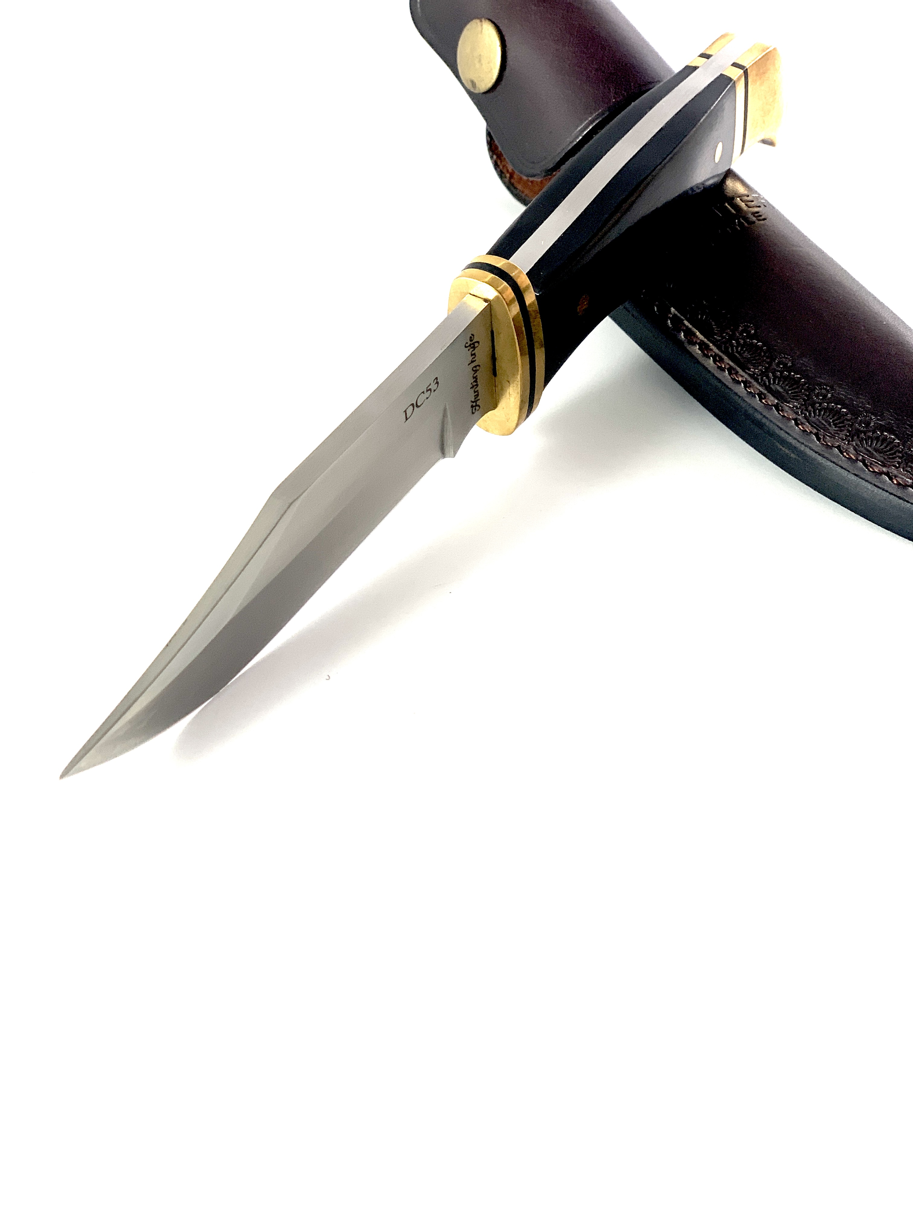 Ловен нож масивен Black wood фултанг DC53 steel Bowie - Knives