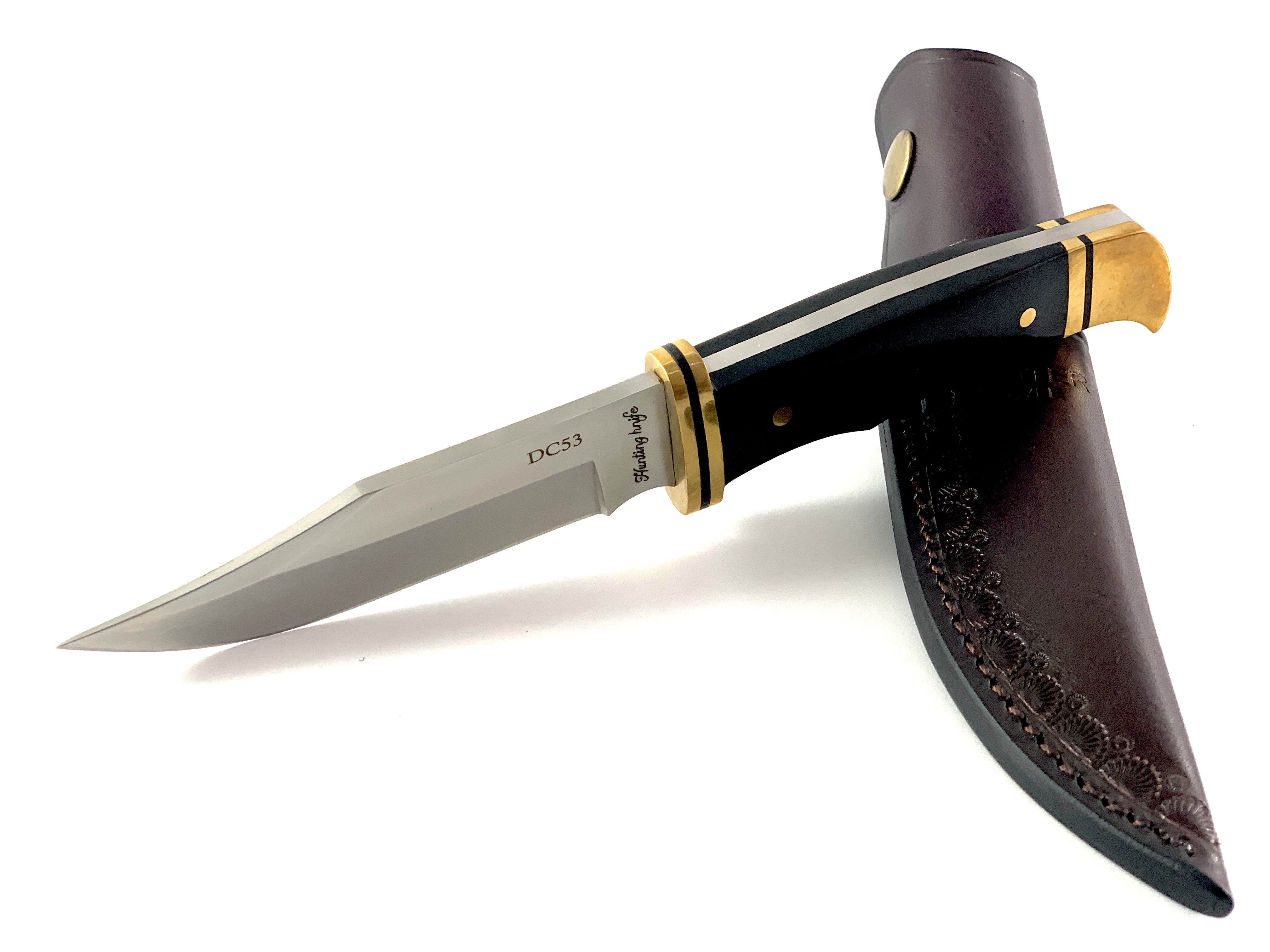 Ловен нож масивен Black wood фултанг DC53 steel Bowie - Knives