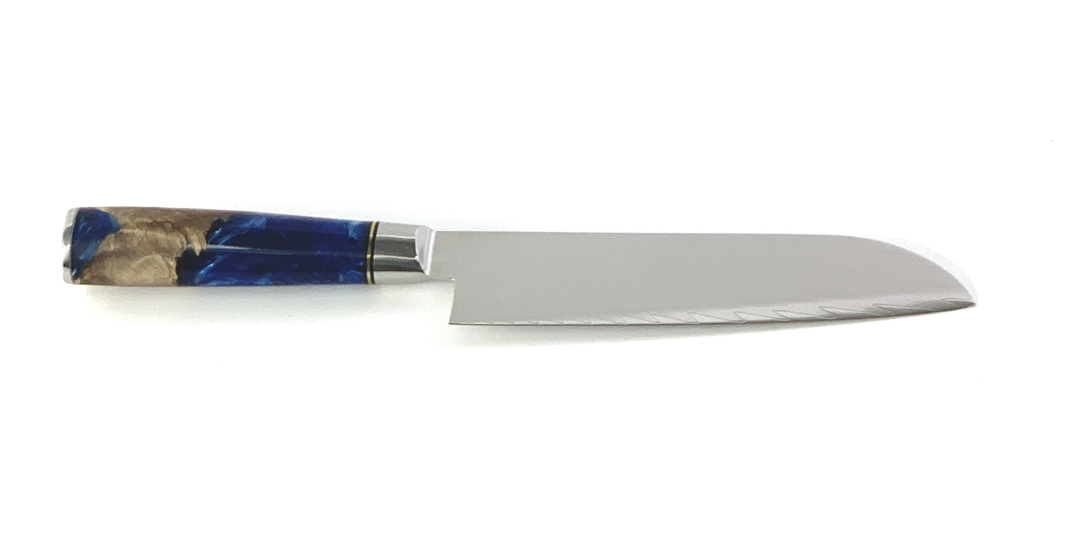 Професионален кухненски нож Santoku DAMASK - J005 полирана дръжка от дърво и смола Професионален кухненски нож Santoku DAMASK - J005 полирана дръжка от дърво и смола