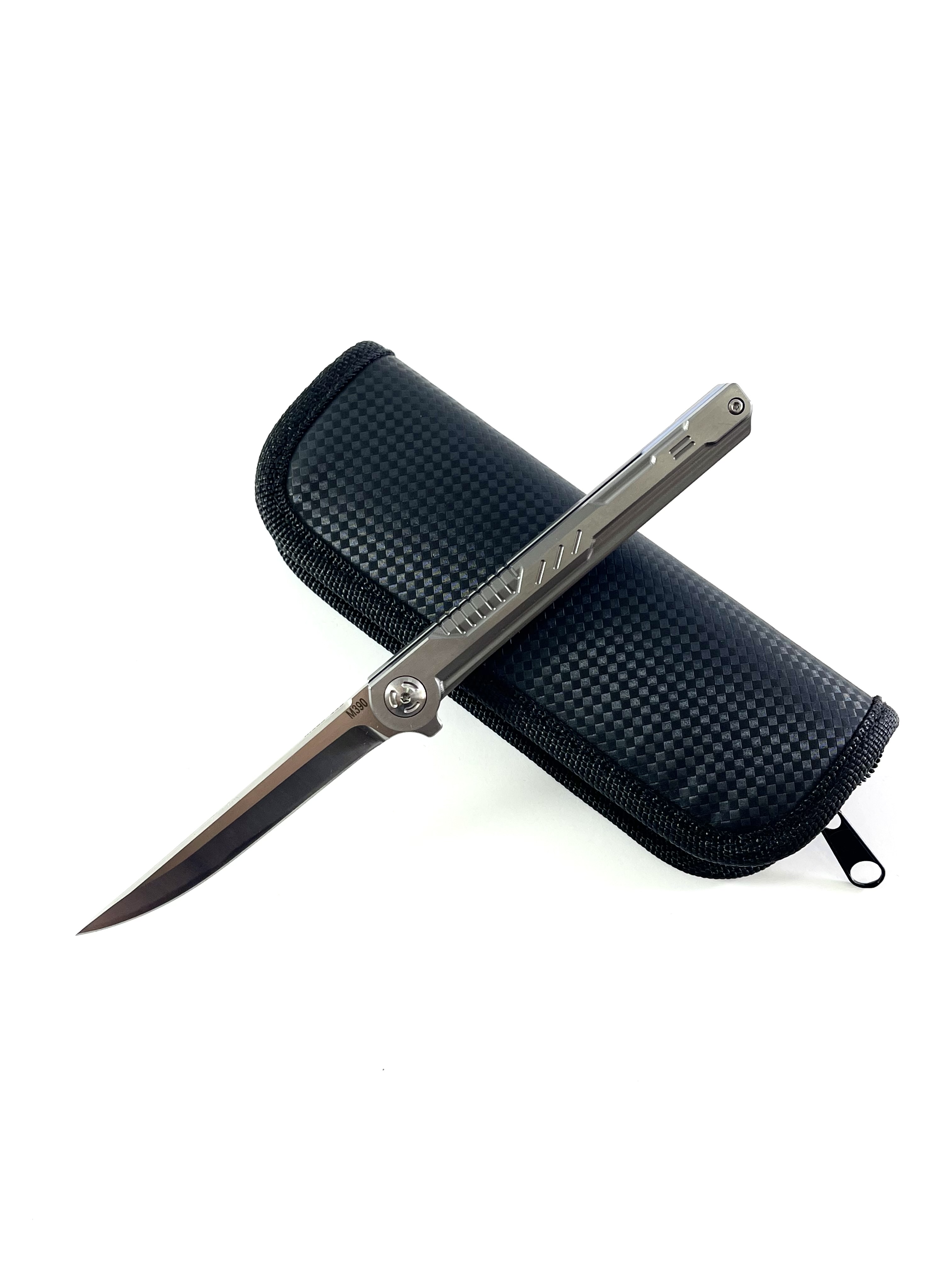 Flipper M390 Blade Titanium Handle сгъваем автоматичен нож