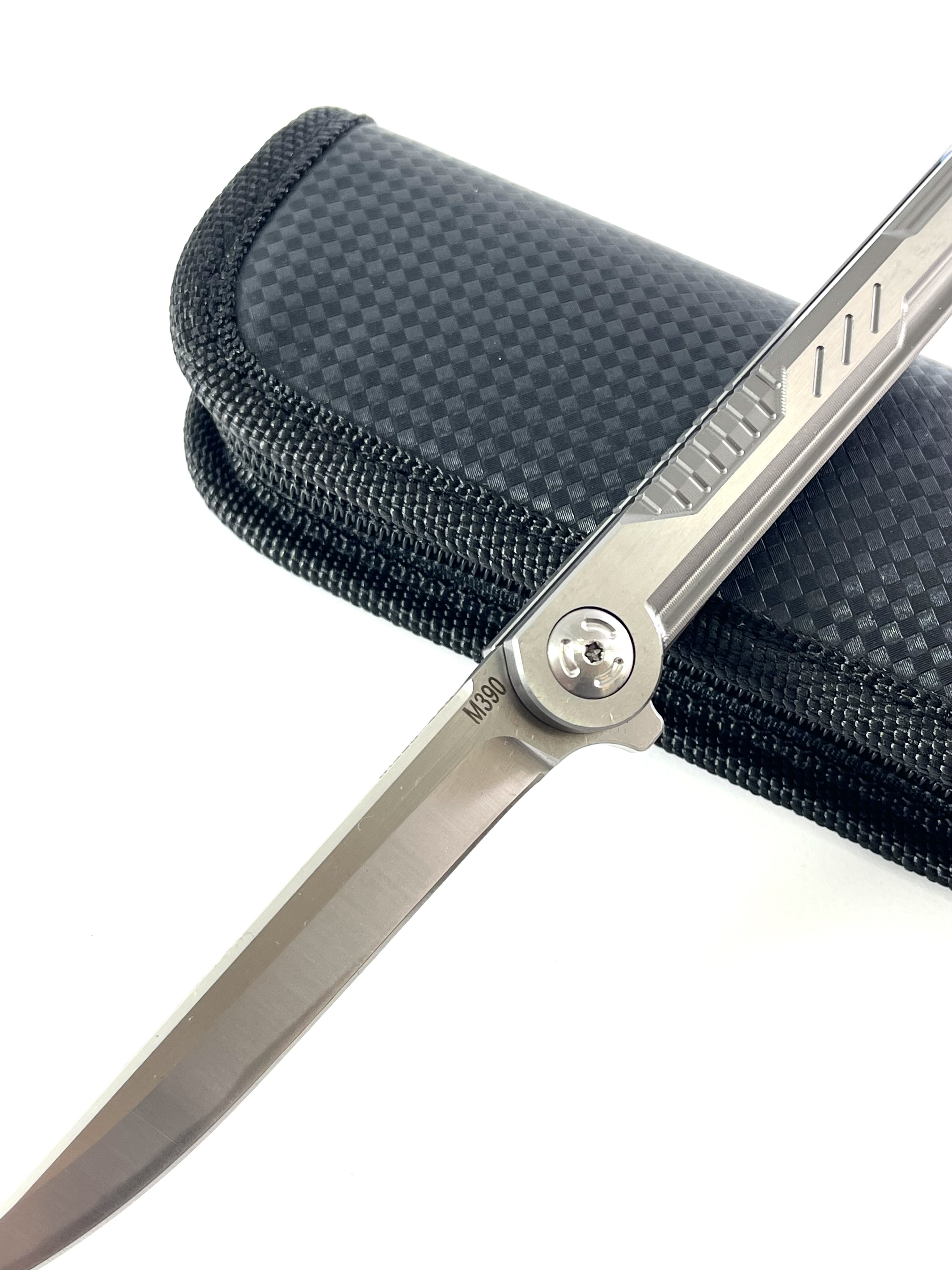 Flipper M390 Blade Titanium Handle сгъваем автоматичен нож