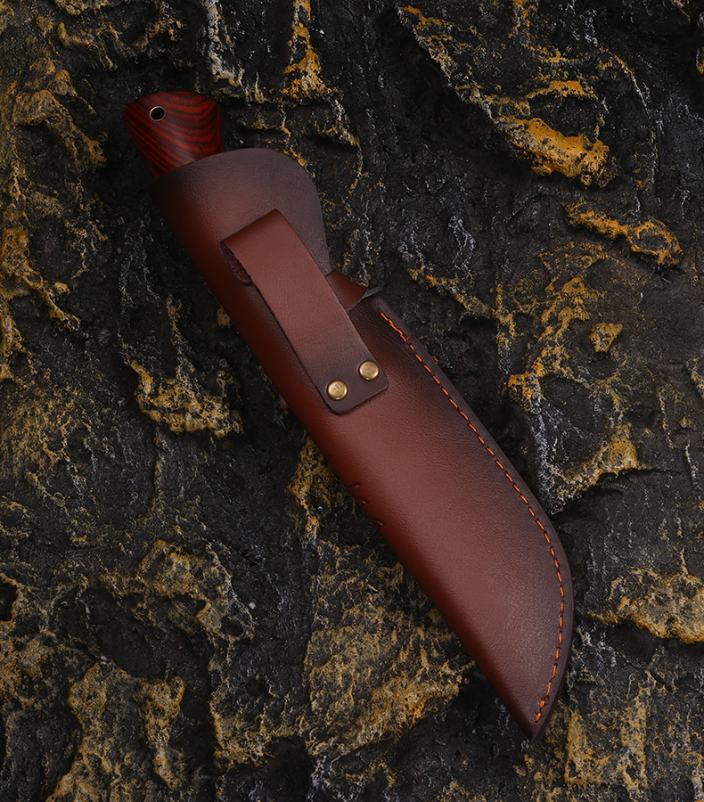 Ръчно направен ловен нож от Damask steel дръжка от Rosewood