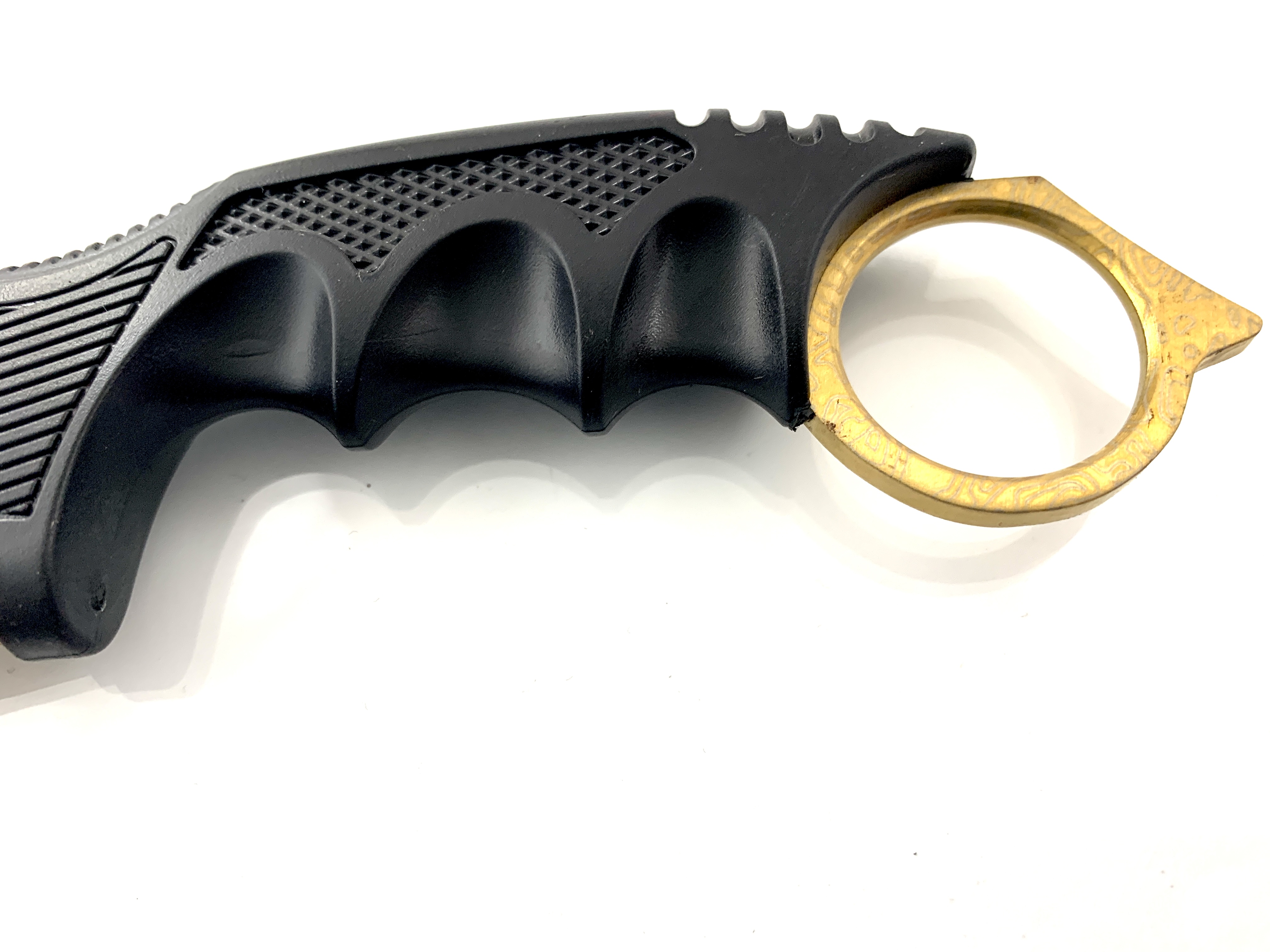 Нож TOPOINT Gold Karambit, нож с фиксирано острие от неръждаема стомана с калъф и нож CS-GO Нож TOPOINT Gold Karambit, нож с фиксирано острие от неръждаема стомана с калъф и нож CS-GO