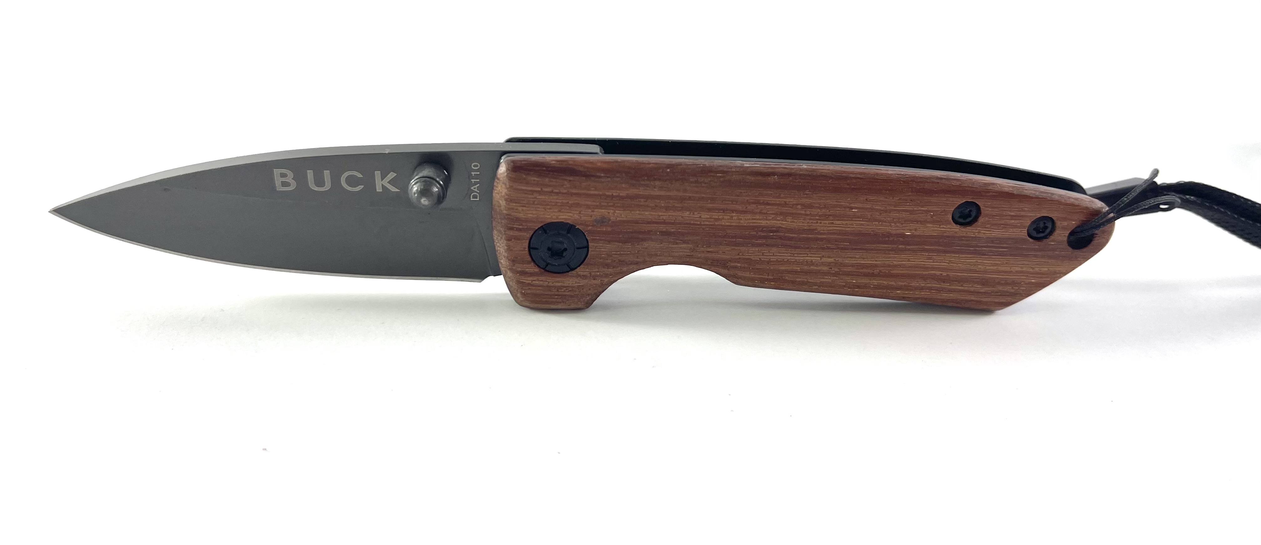 Сгъваем джобен нож с кожен калъф Buck DA110