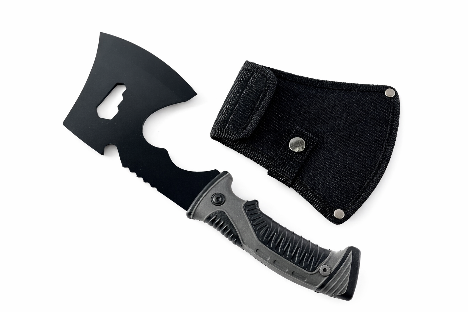 Тактическа брадвичка с черно острие и текстилна кания