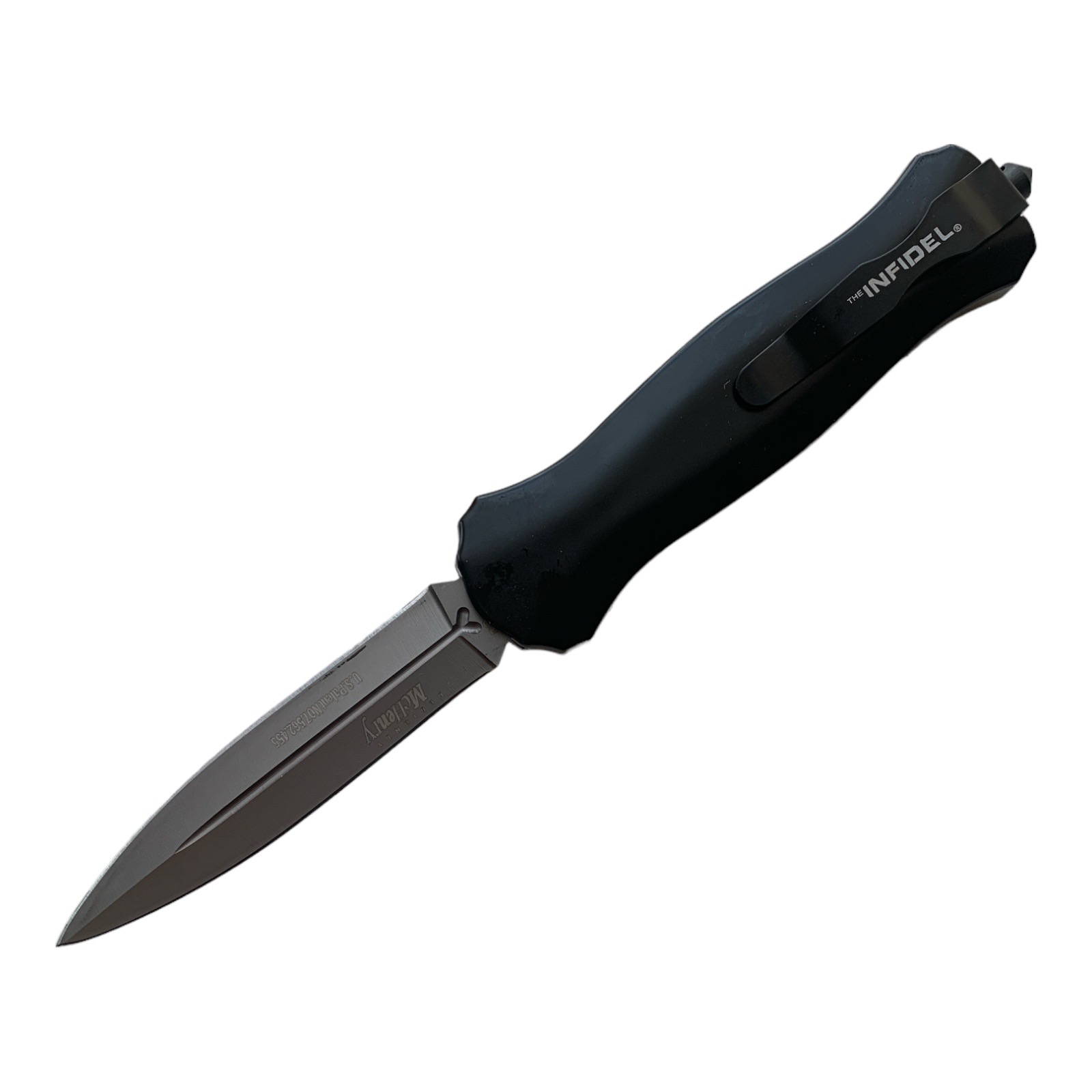 Автоматичен метален нож Кама OTF Black с калъф