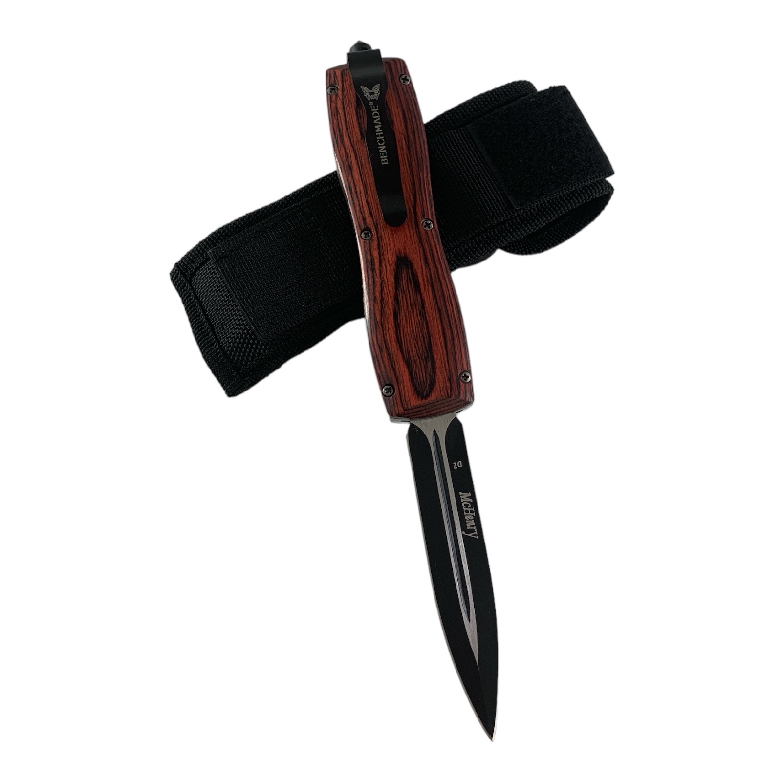 Автоматичен нож Кама OTF Wood с калъф