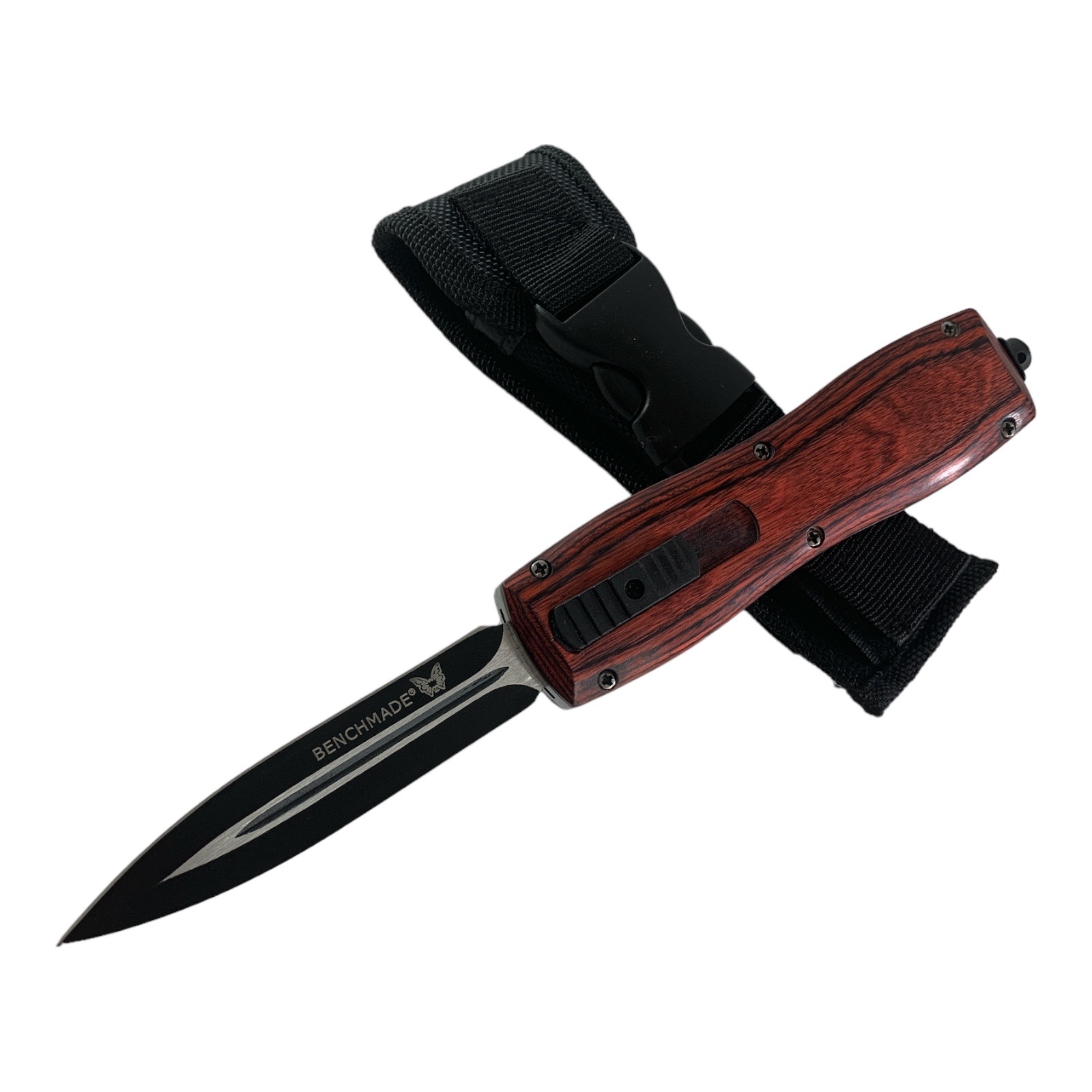 Автоматичен нож Кама OTF Wood с калъф