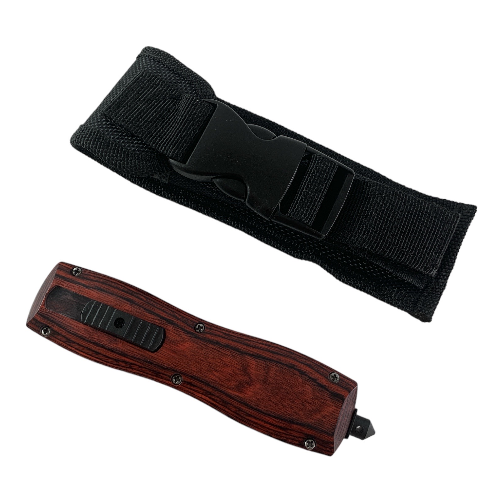 Автоматичен нож Кама OTF Wood с калъф