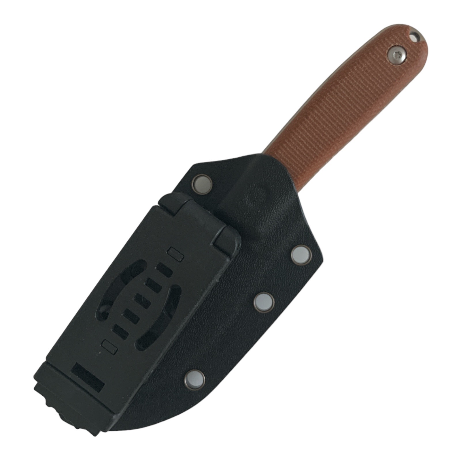 Ловен нож с KYDEX калъф  острие шведска неръждаема стомана 14C28N -Brown Knives