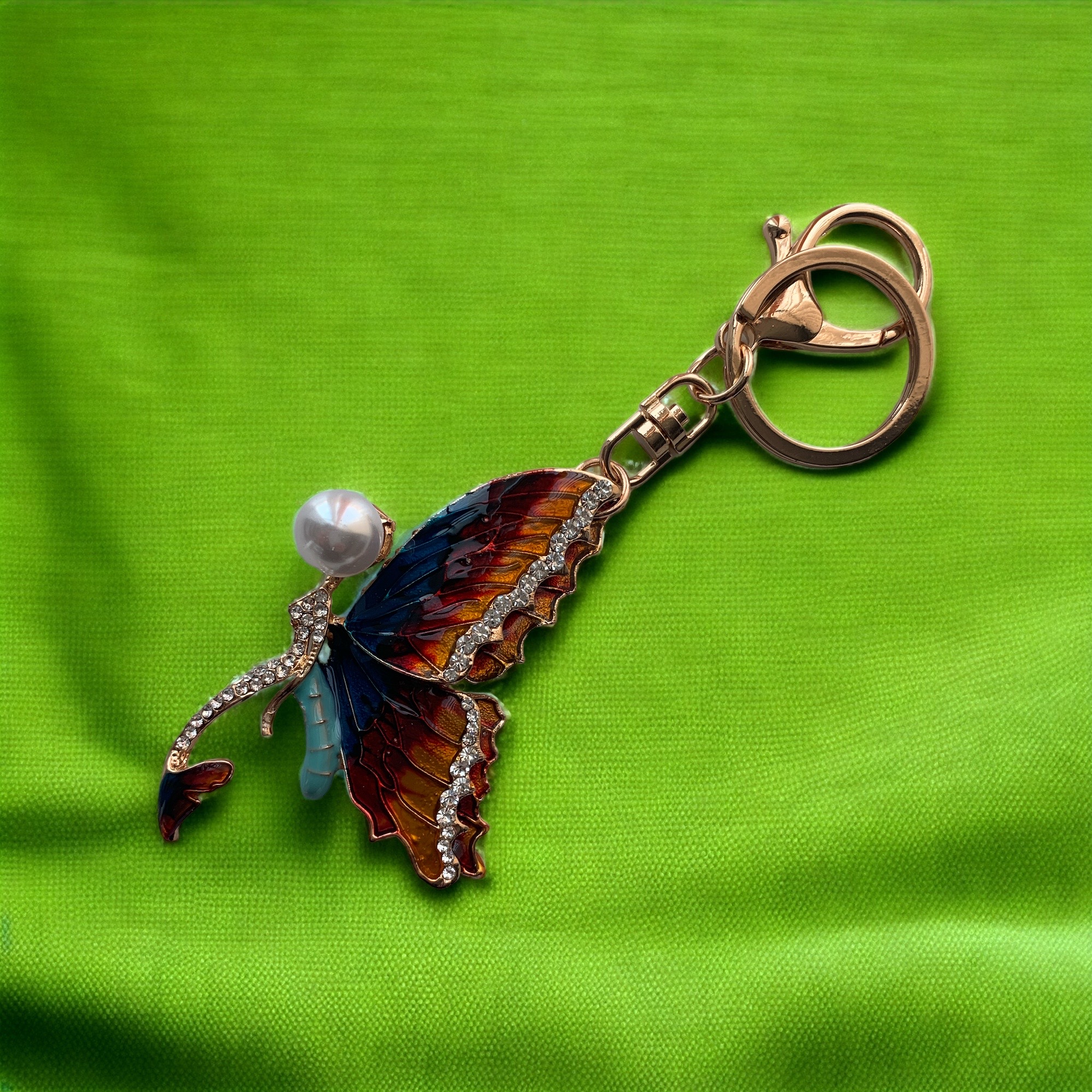 Дамски ключодържател пеперуда с  камъчета