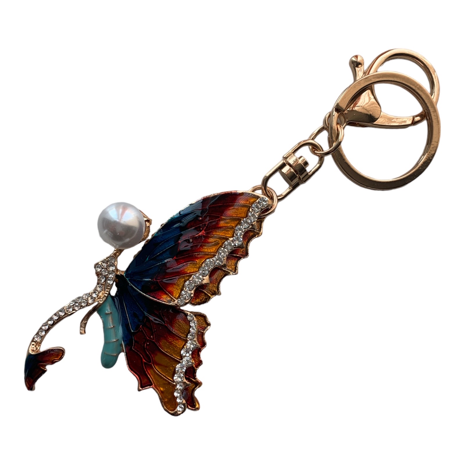 Дамски ключодържател пеперуда с  камъчета