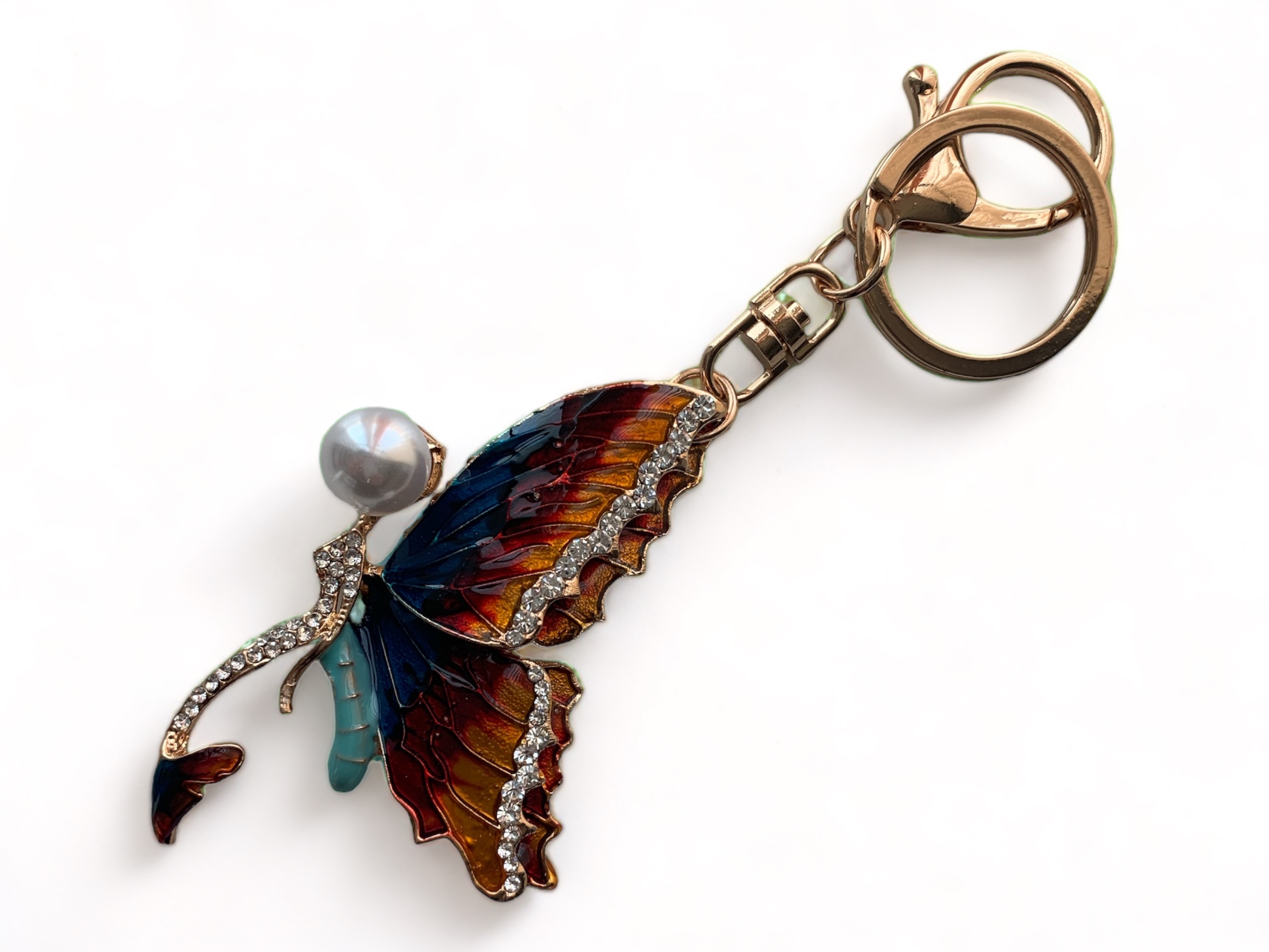 Дамски ключодържател пеперуда с  камъчета
