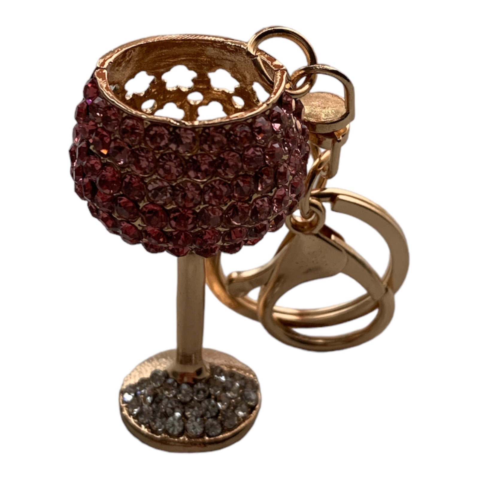 Дамски ключодържател Чаша за Вино с камъни