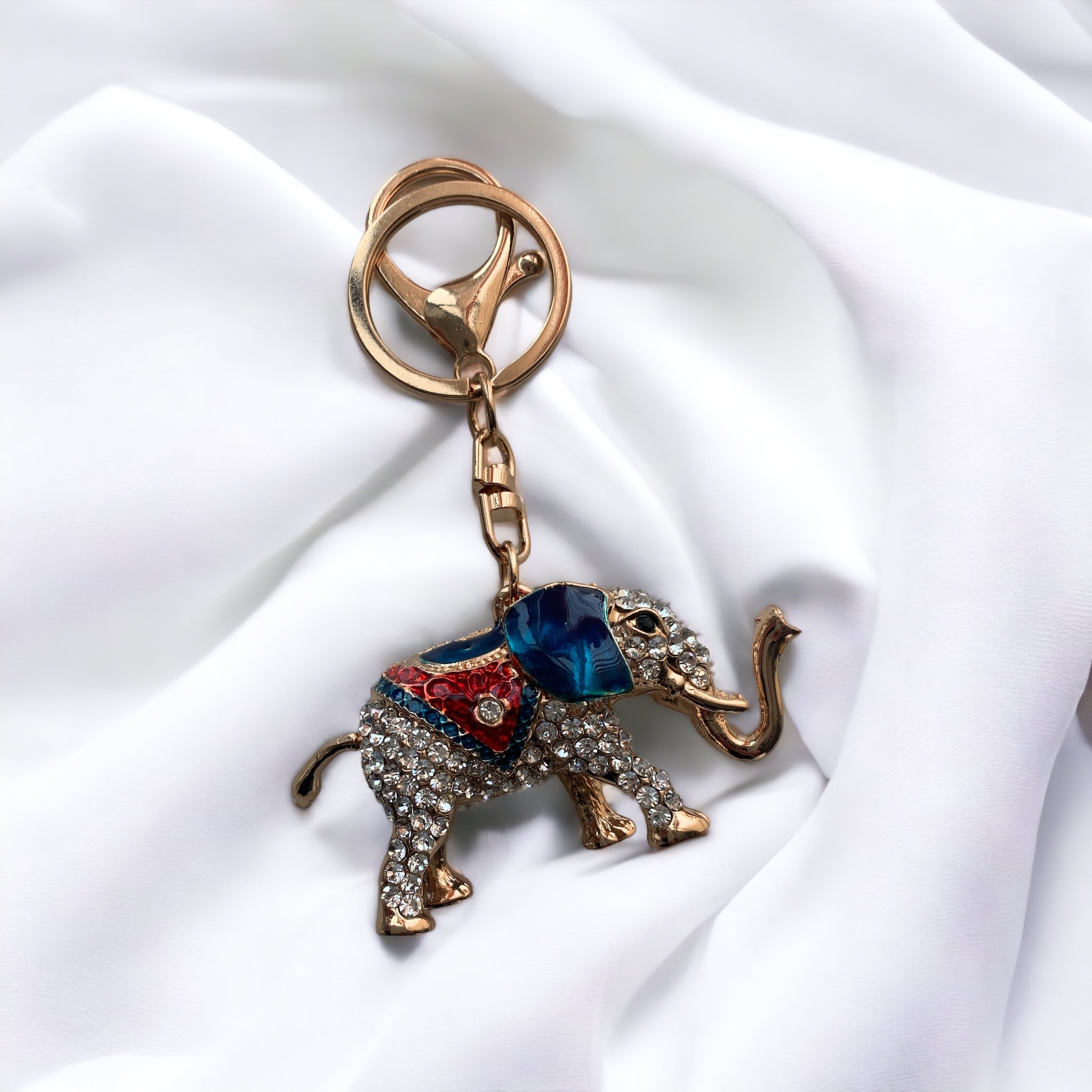 Дамски ключодържател Слонче с камъни