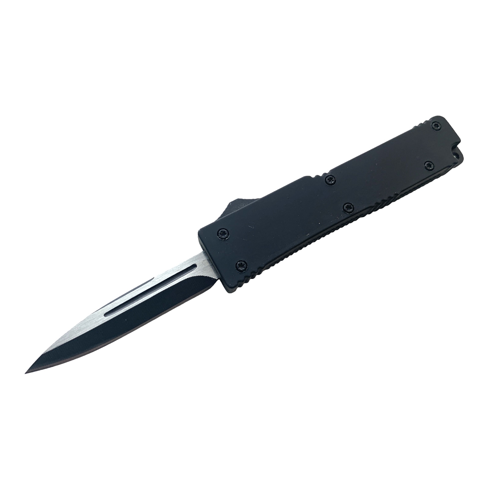 Сгъваем автоматичен метален нож Black OTF