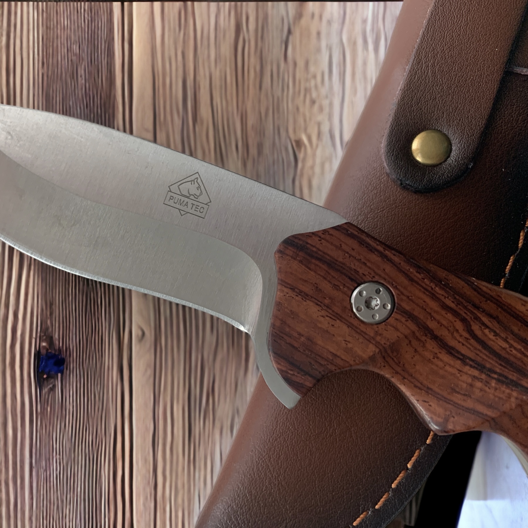 Ловен нож с кожен калъф фултанг Puma Knives TC310