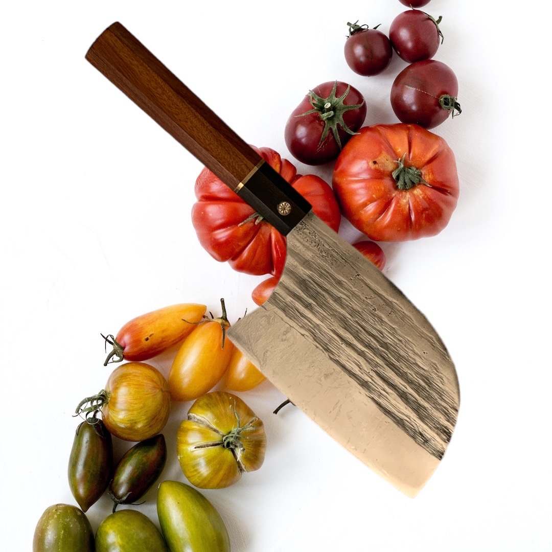 Кован кухненски нож модел сатър от високовъглеродна стомана