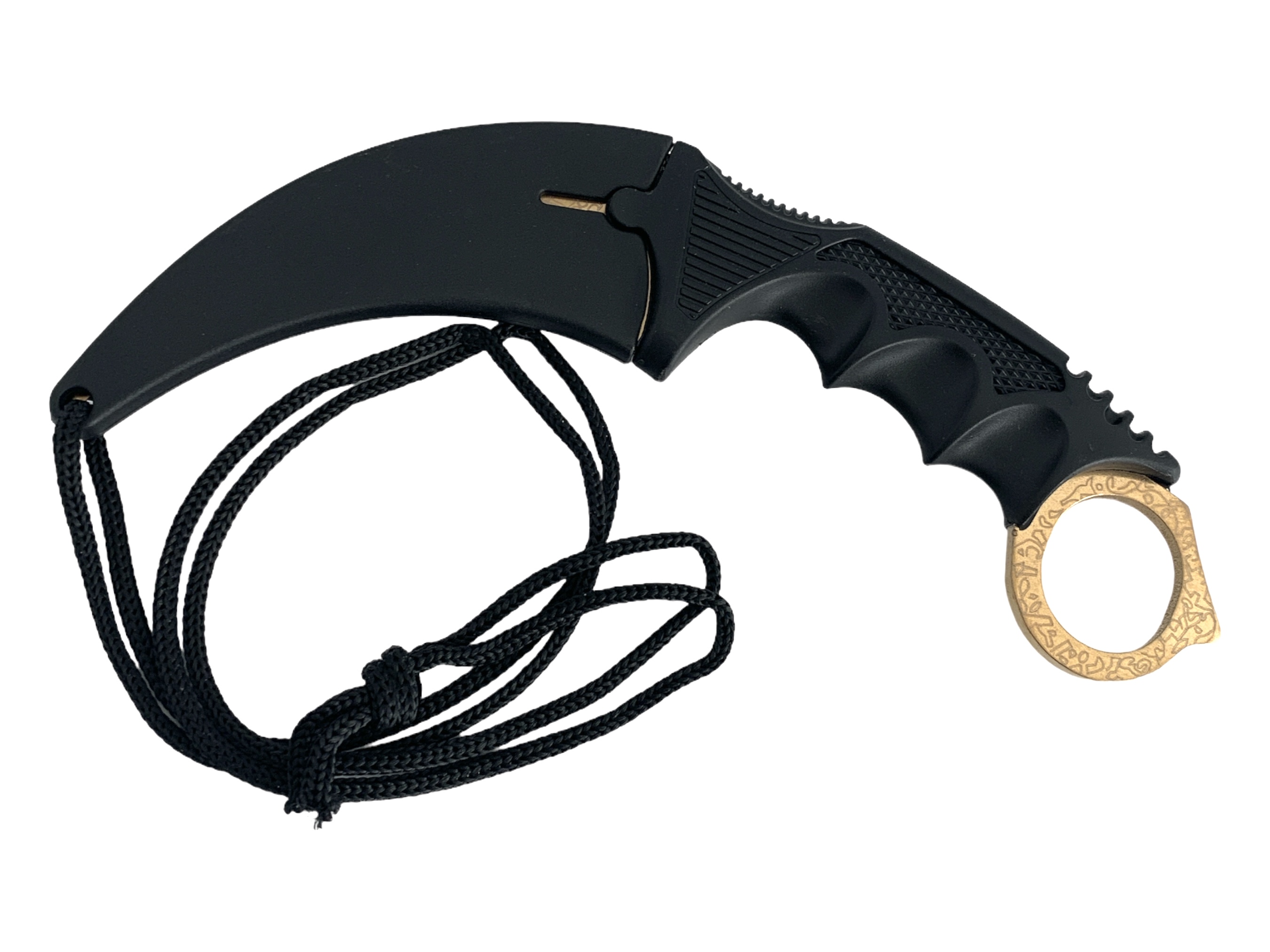 Нож TOPOINT Gold Karambit, нож с фиксирано острие незаточен за колекция CS-GO Нож TOPOINT Gold Karambit, нож с фиксирано острие незаточен за колекция CS-GO