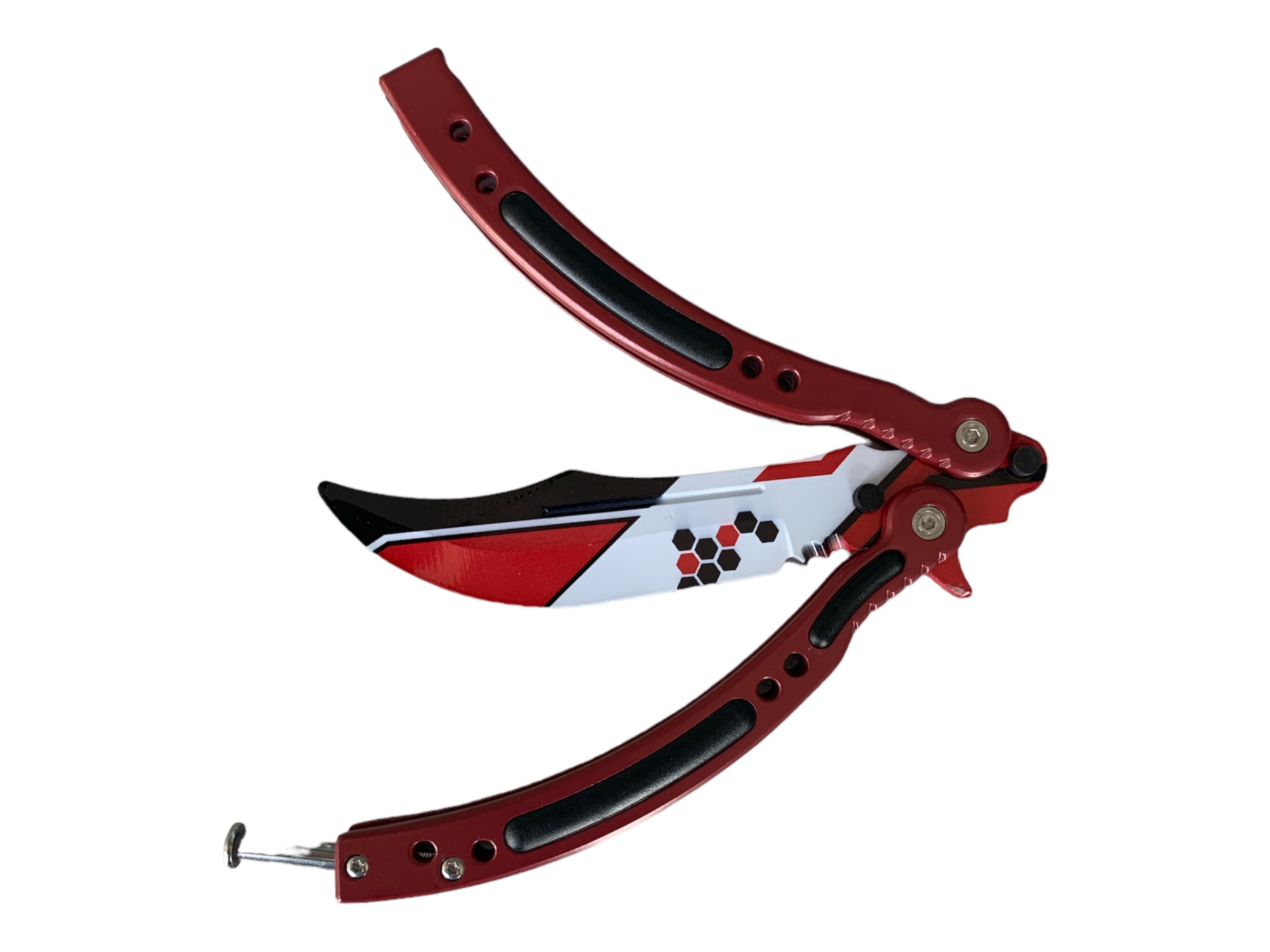 Нож сгъваем тип пеперуда незаточен за правене на трикове -model Balisong Autotronic