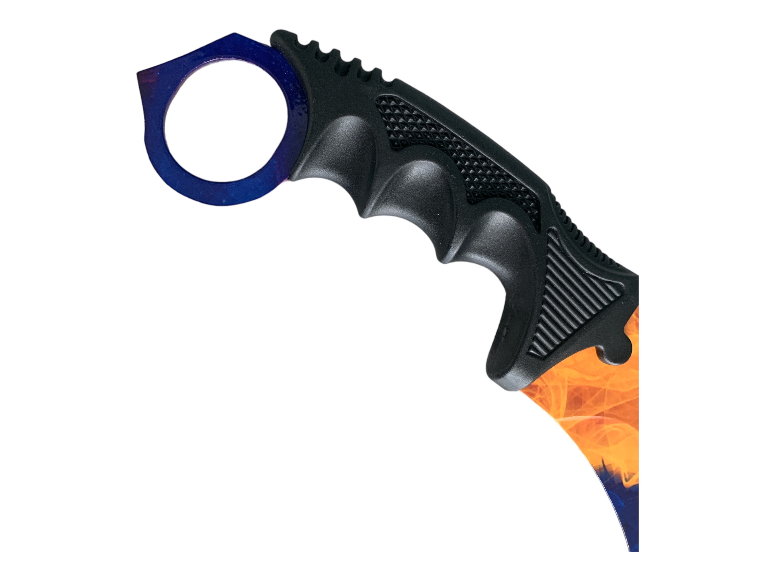 Нож Ice & Fire Karambit, нож с фиксирано острие незаточен за колекция CS-GO Нож Ice & Fire Karambit, нож с фиксирано острие незаточен за колекция CS-GO