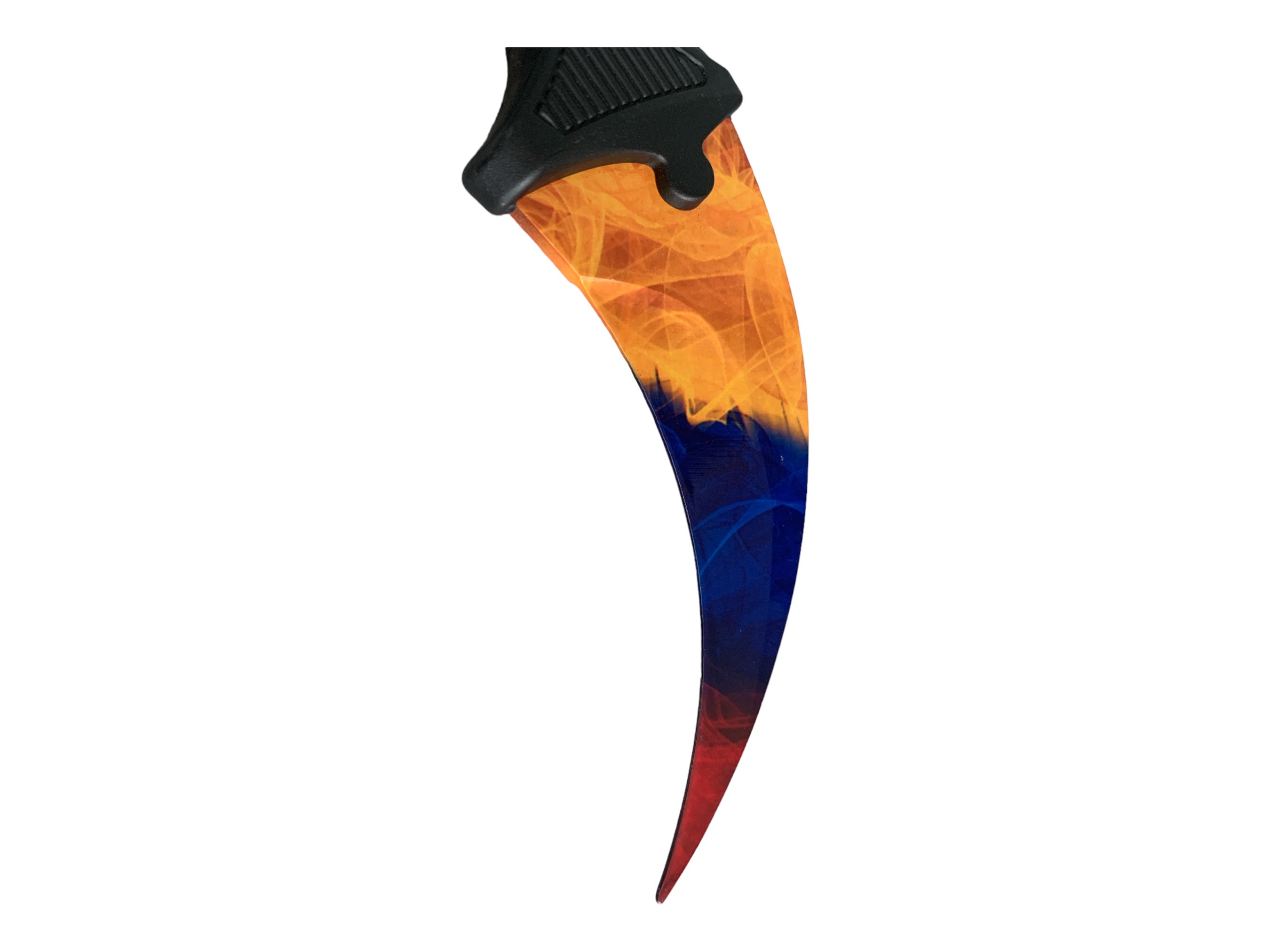 Нож Ice & Fire Karambit, нож с фиксирано острие незаточен за колекция CS-GO Нож Ice & Fire Karambit, нож с фиксирано острие незаточен за колекция CS-GO